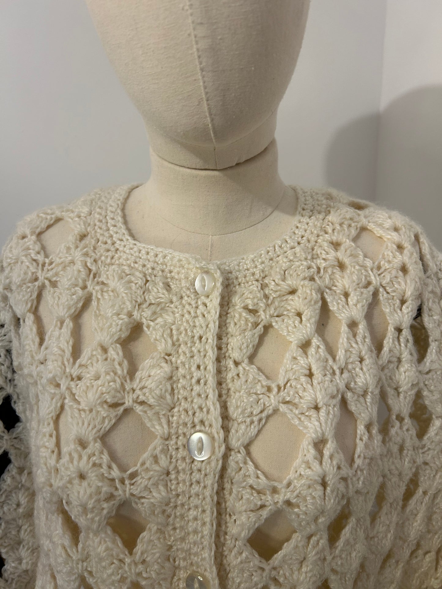 White Crochet Cardigan
