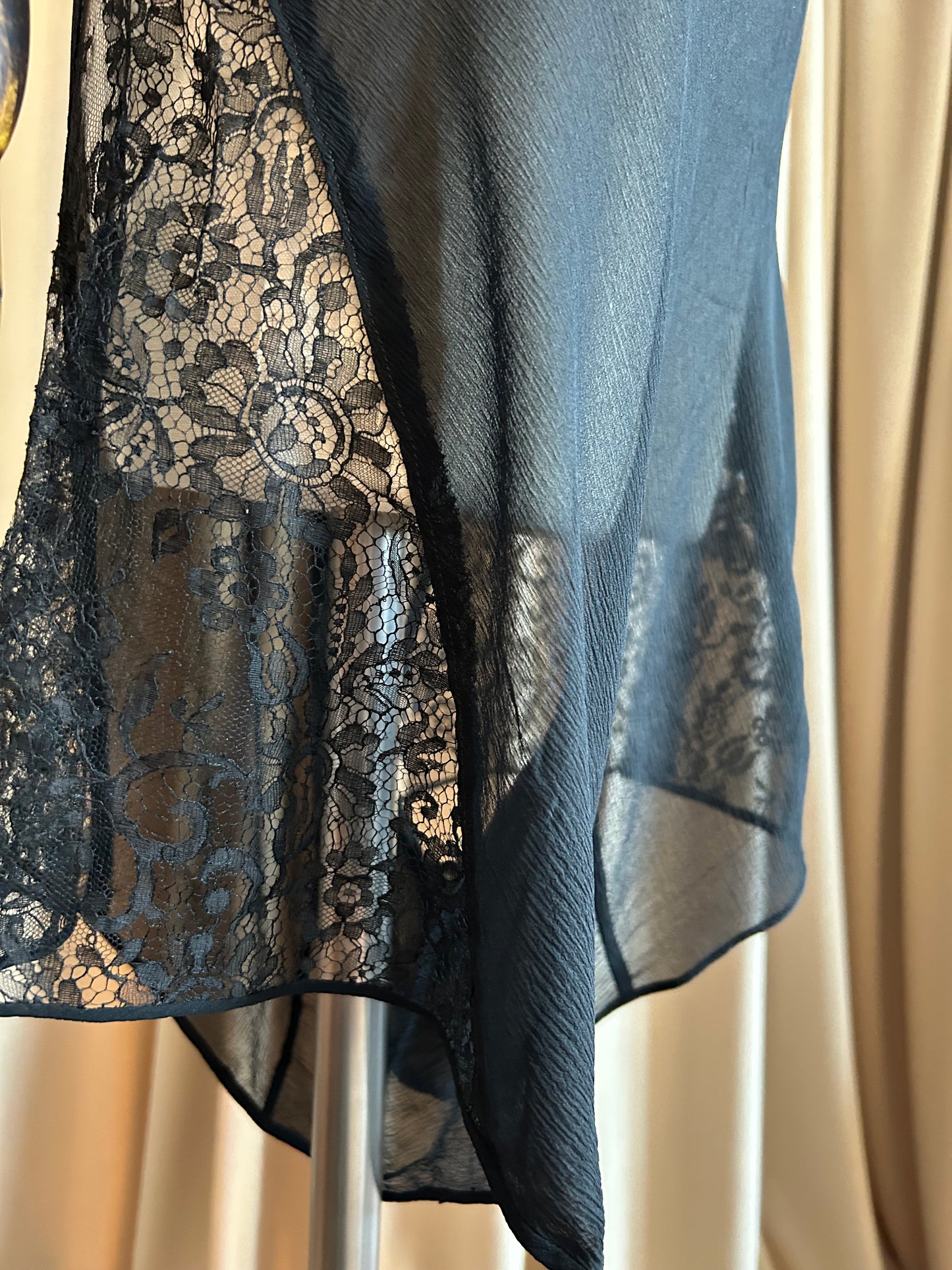 Black Silk Tap Shorts