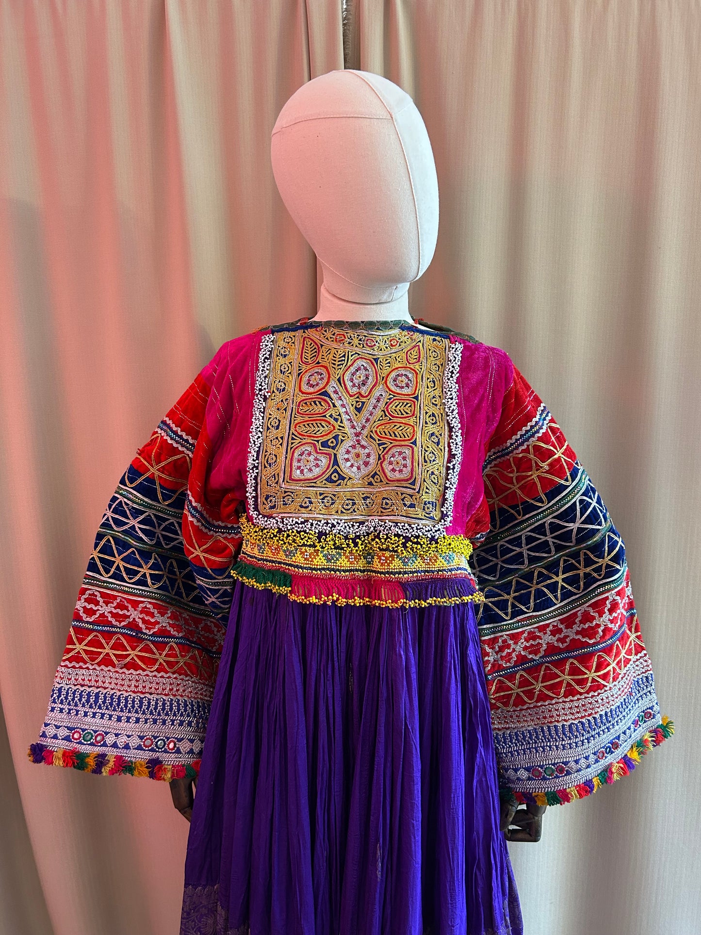 Antique Embroidered Kuchi Dress