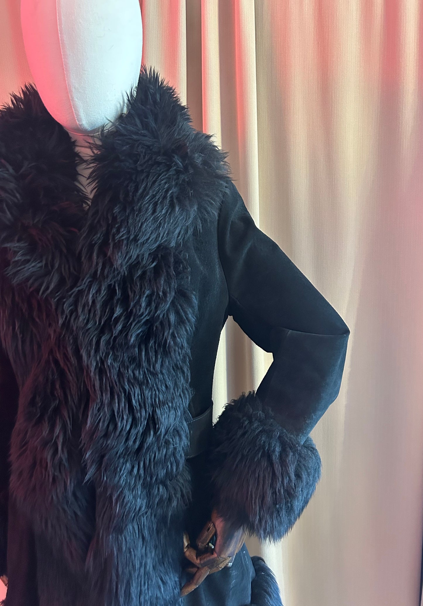 Black Suede Penny Lane Coat