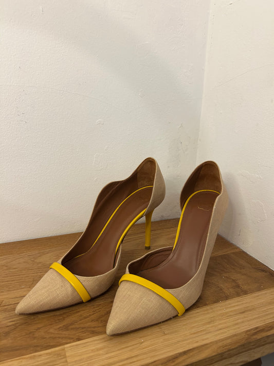 Malone Souliers Linen and Yellow