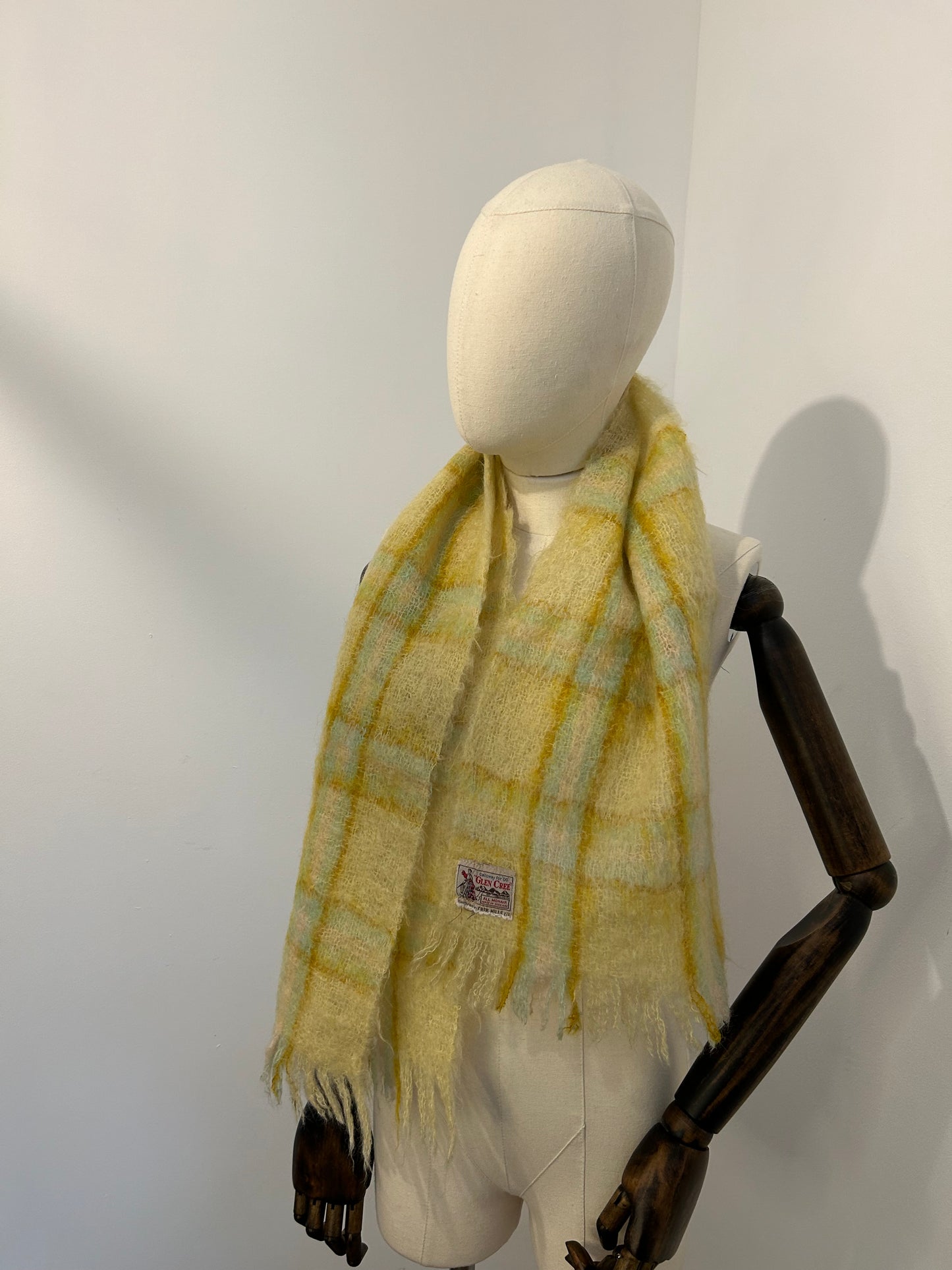 Acidic Mohair Check Scarf
