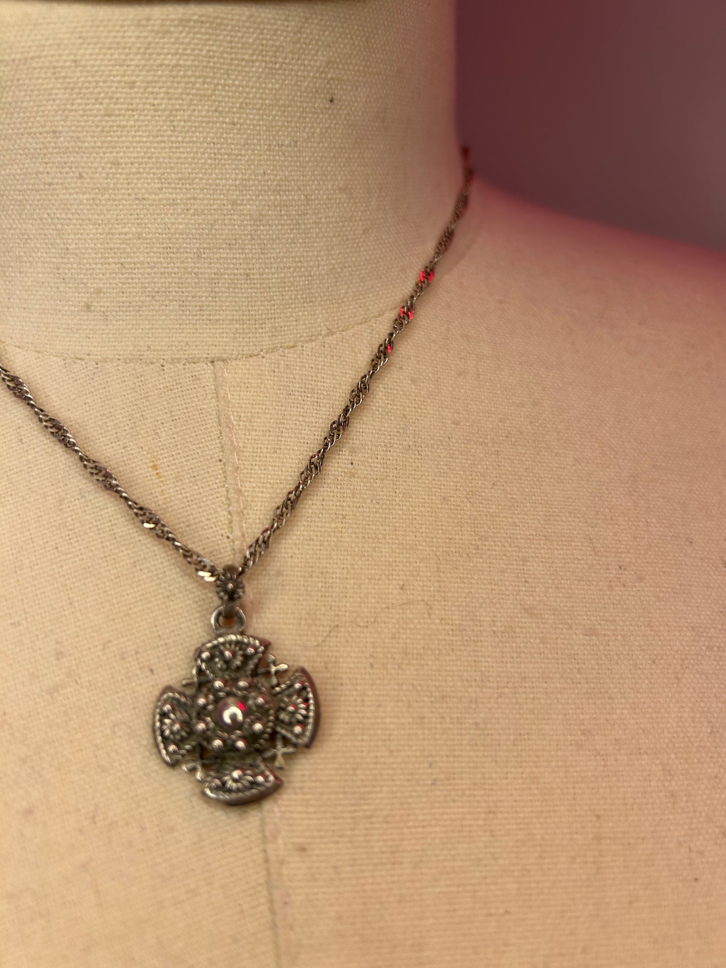 Sterling Silver Cross Necklace