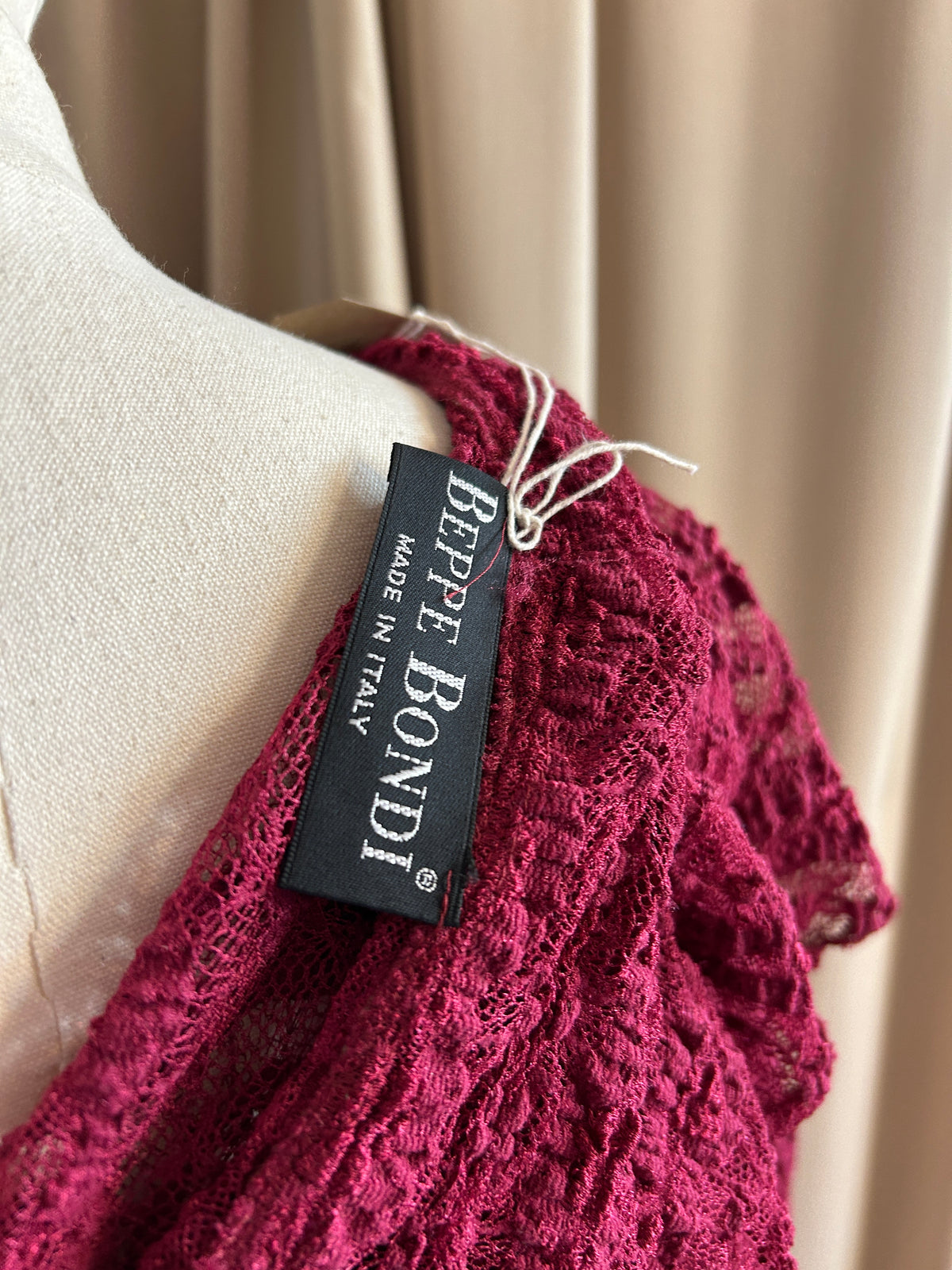 Longline Burgundy Lace Cardigan