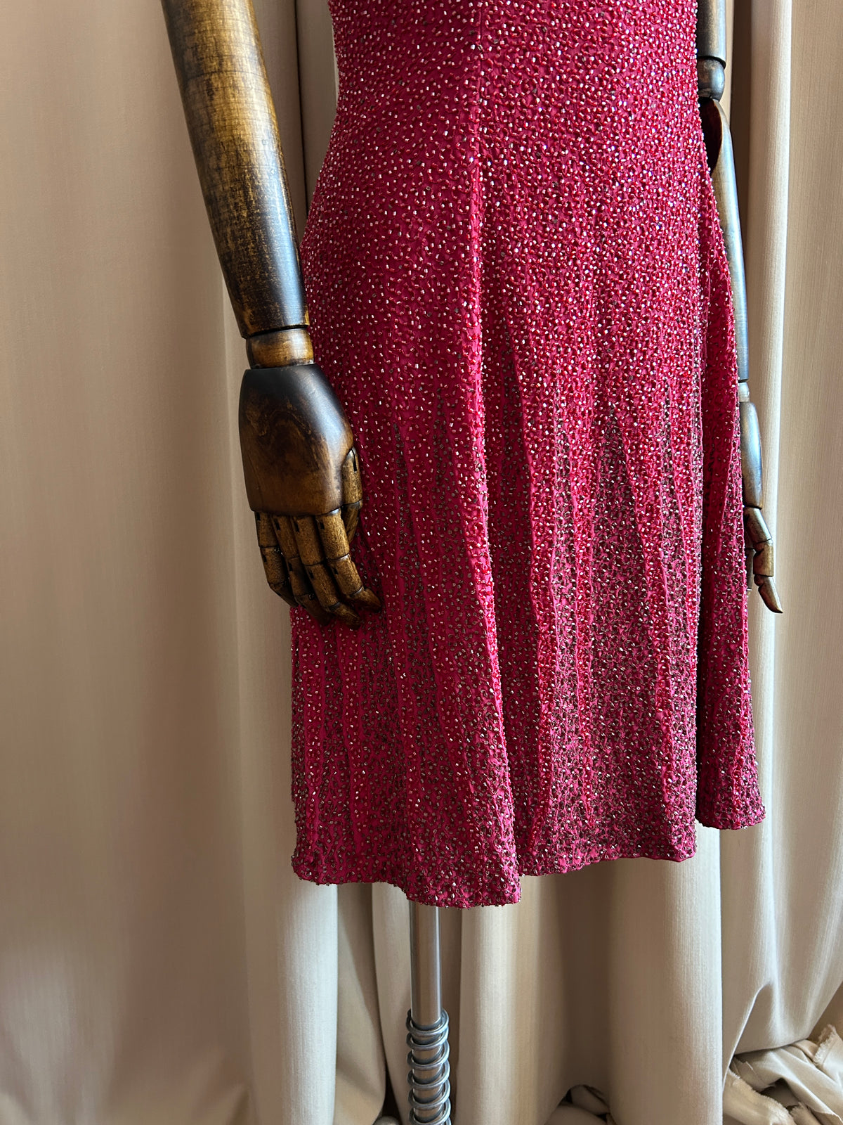 Burgundy Beaded Mini