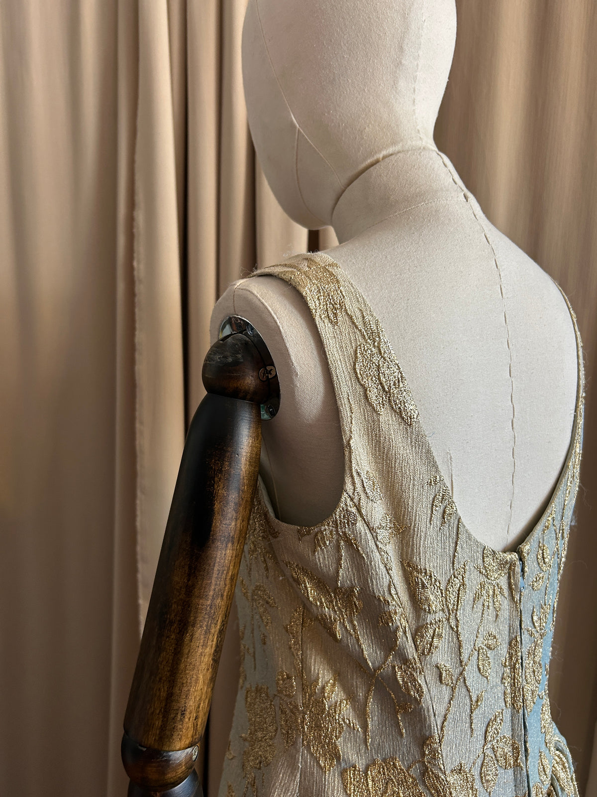 Seafoam Lurex Gown