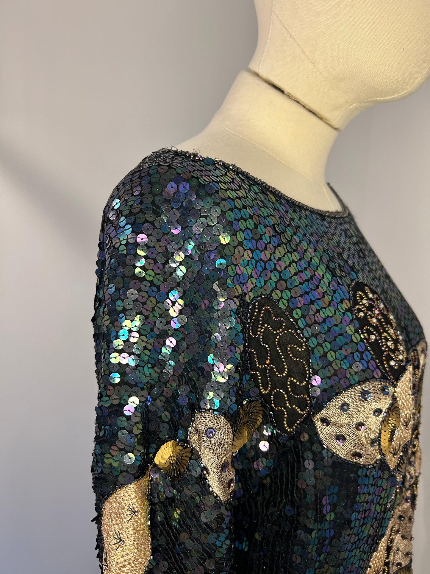 Sequin top with gold