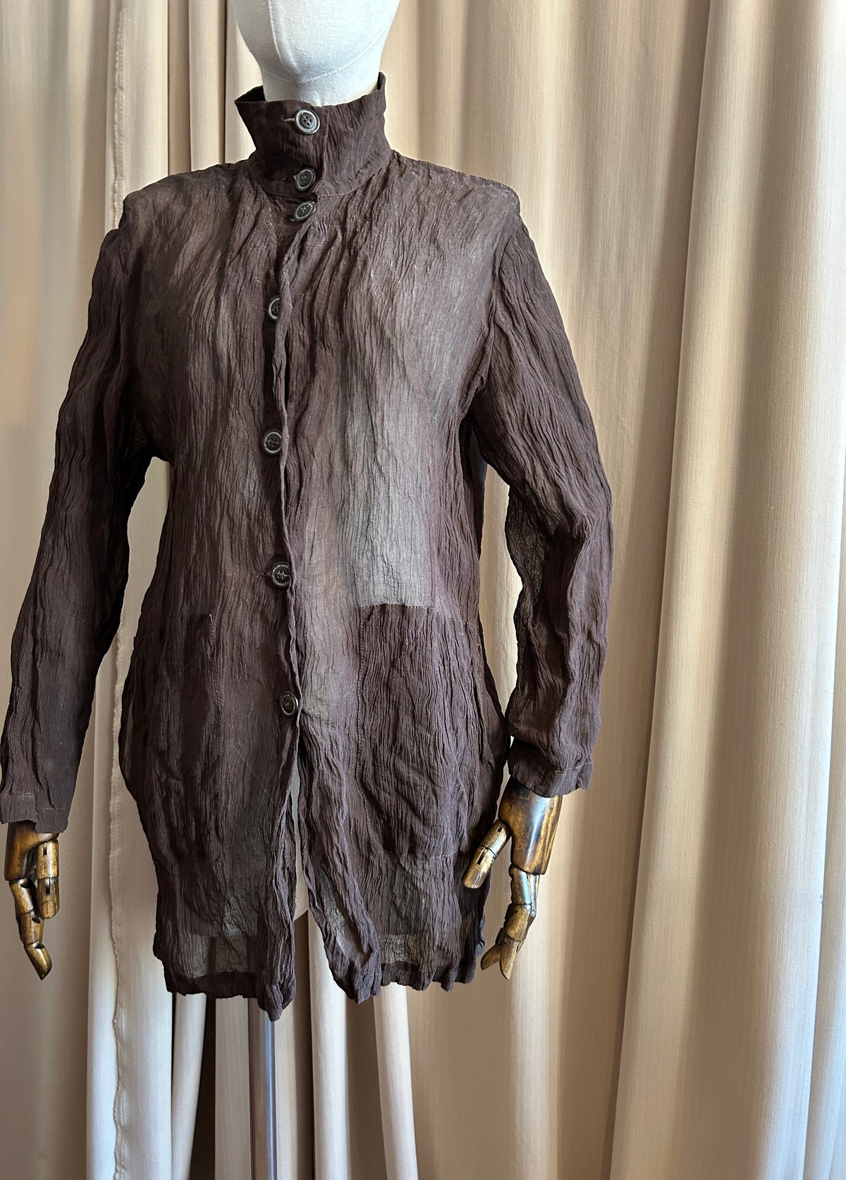 Brown Crinkle Shirt
