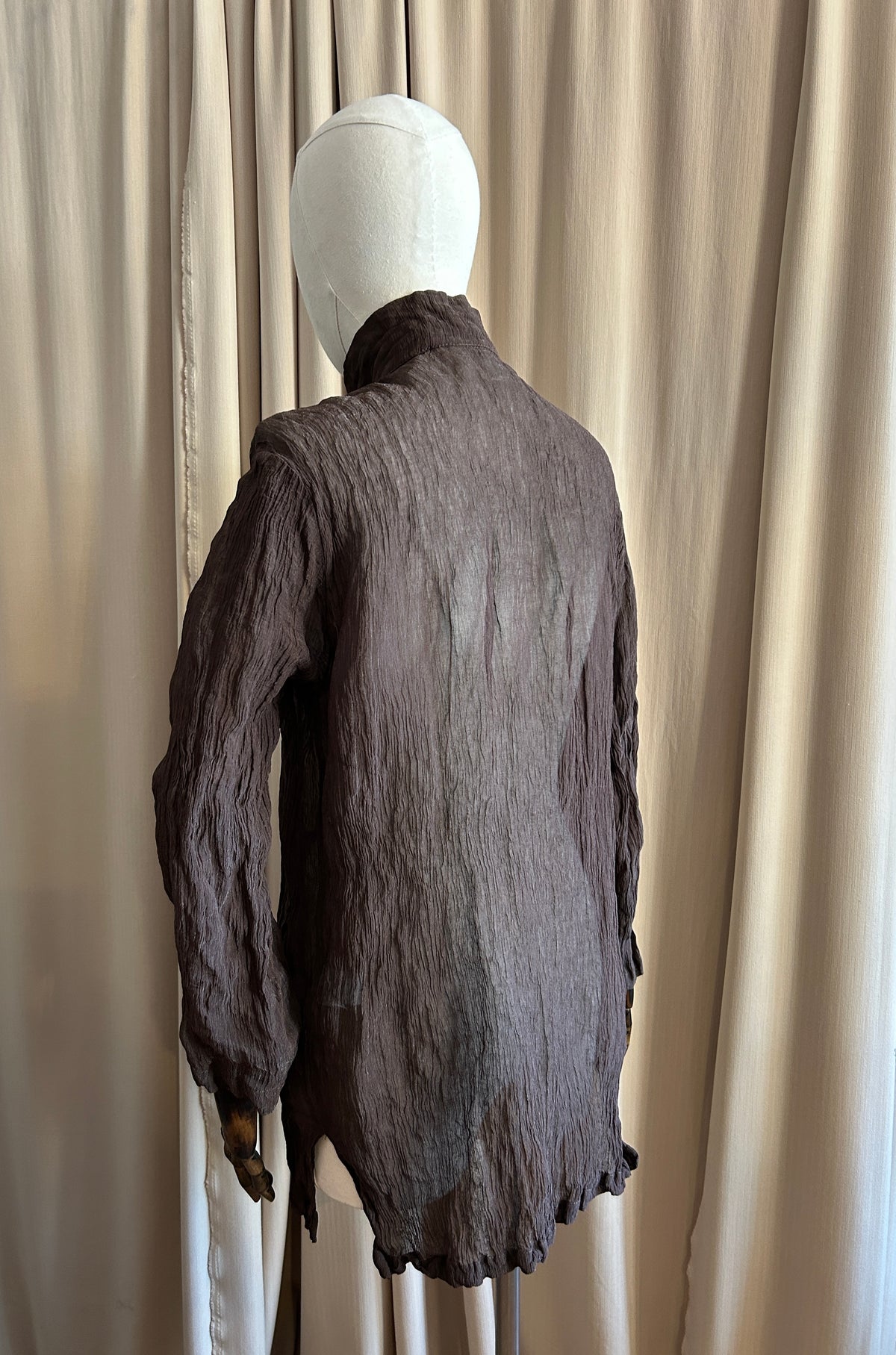 Brown Crinkle Shirt