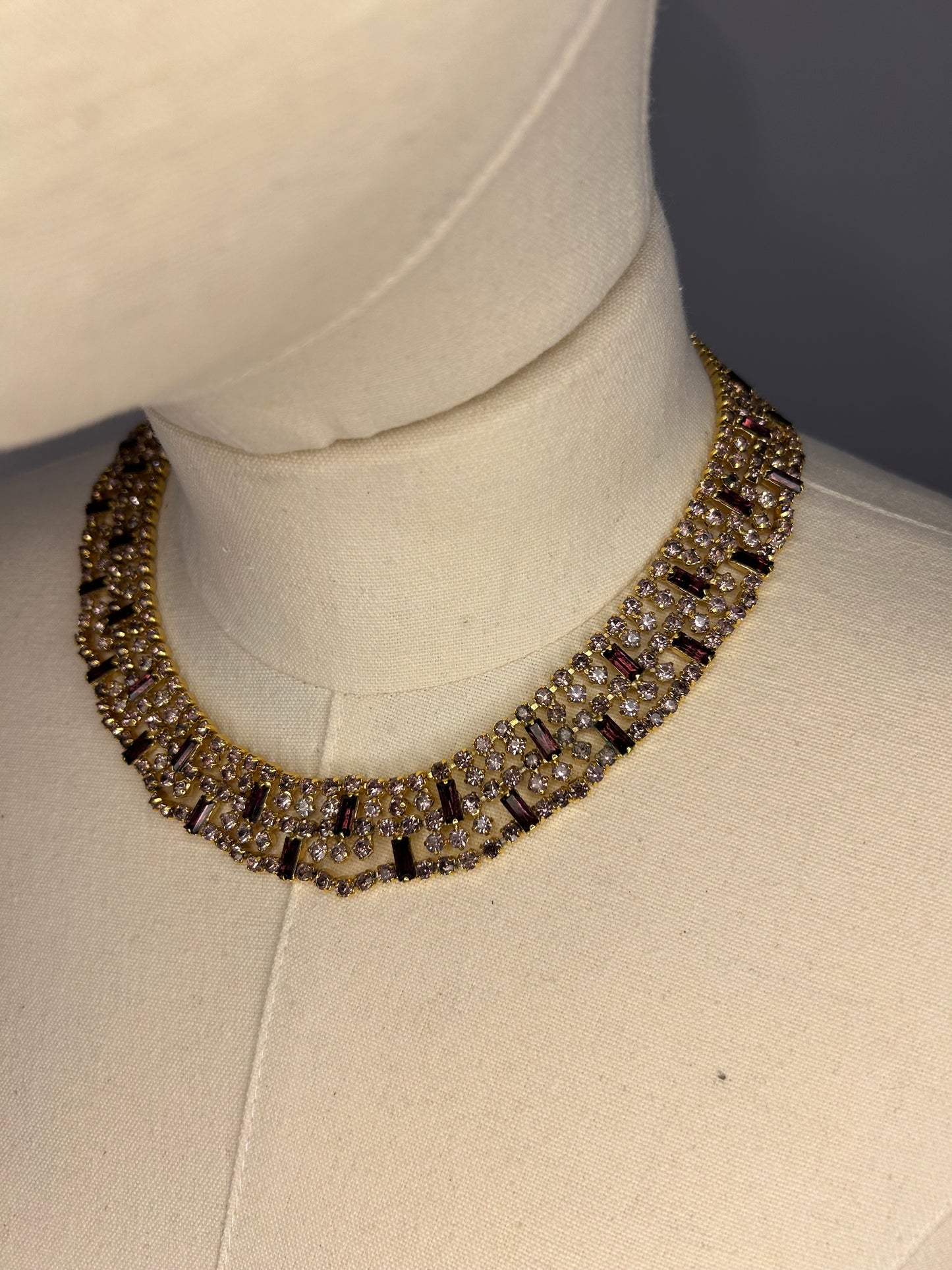 Purple Rhinestone Necklace