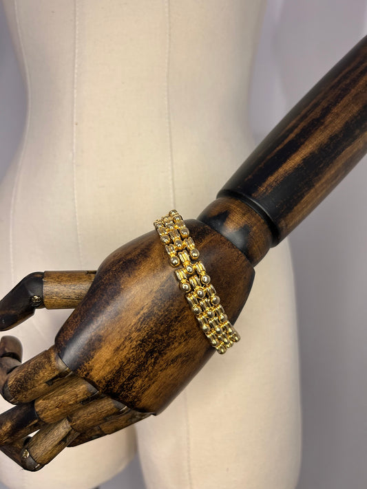 Gold Tone Linked Bracelet