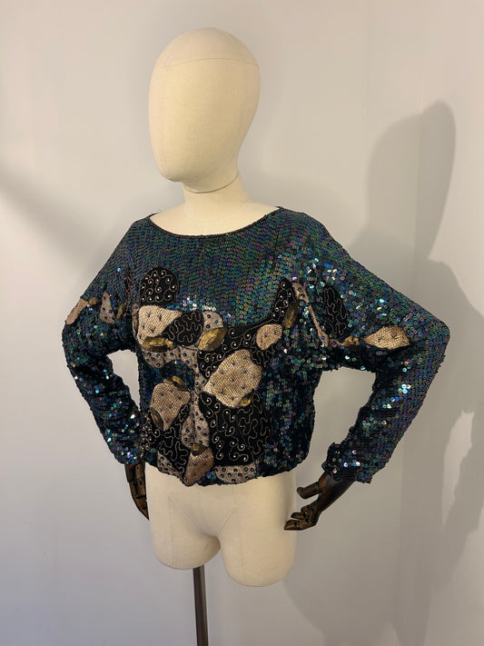 Sequin top with gold