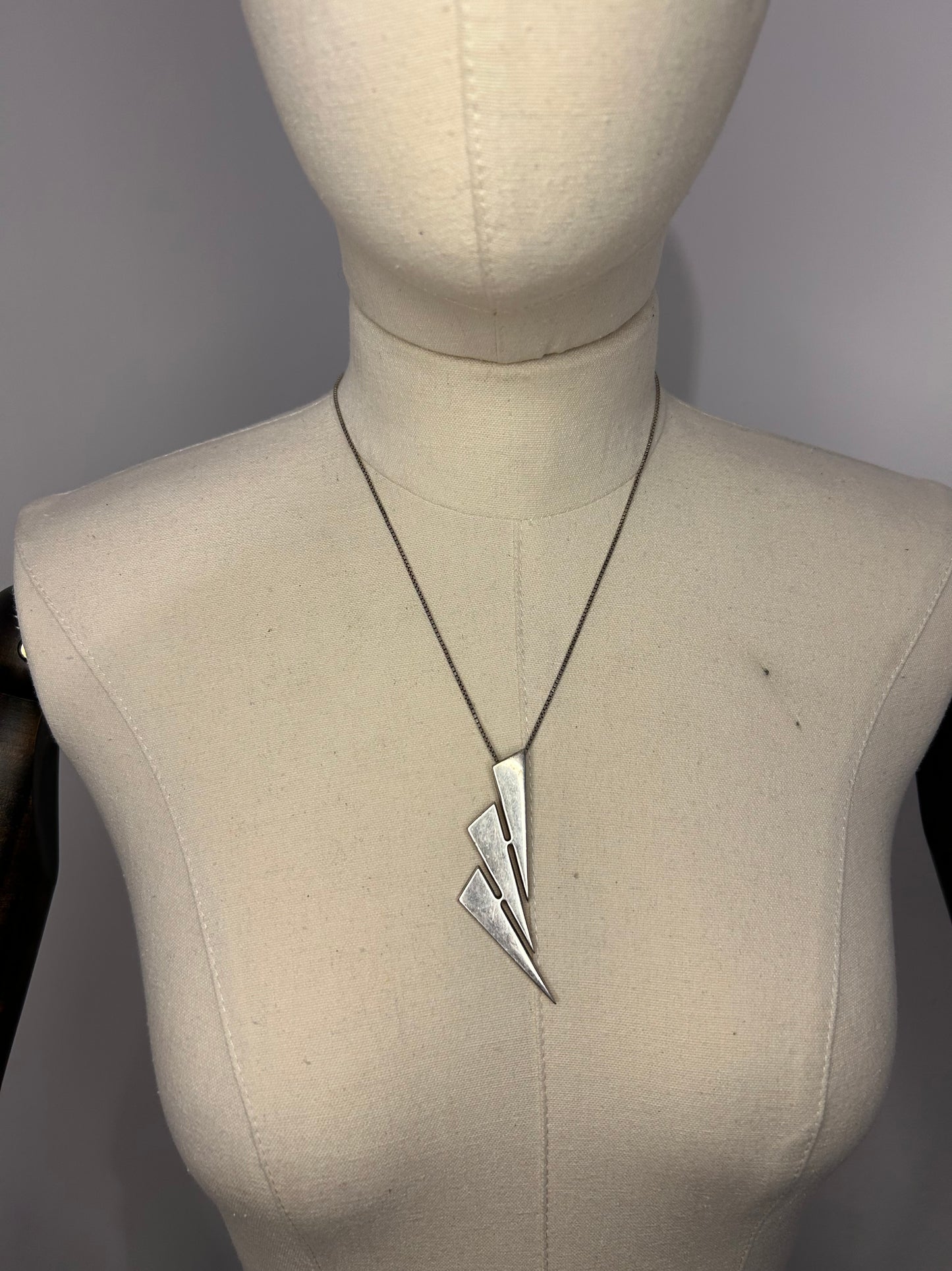 Silver Lightning Bolt Necklace
