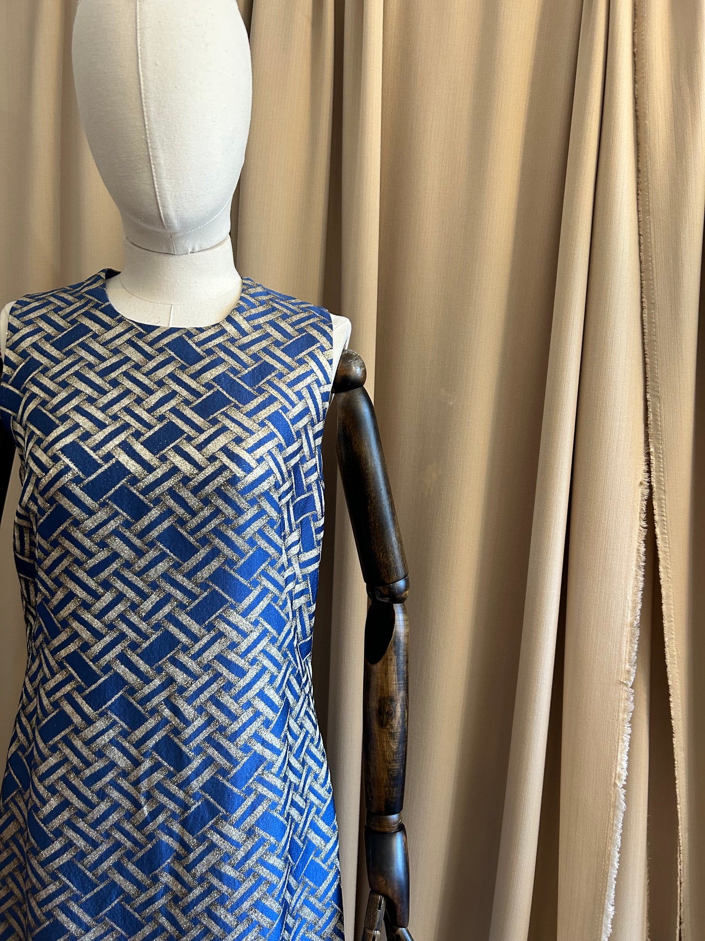 Blue and Gold 60s Gown