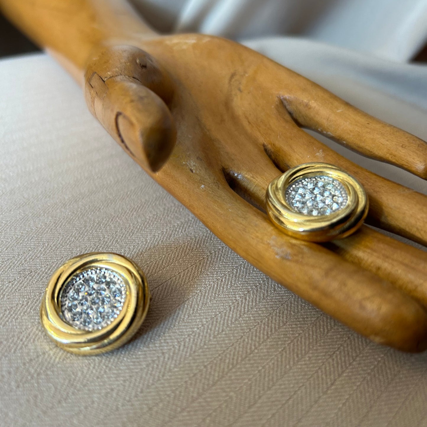 Rhinestone Centre Clip Ons