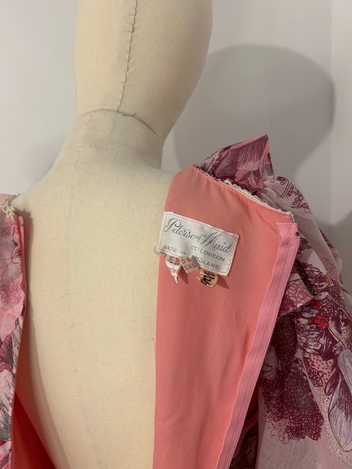 Pink floral angel sleeve dress