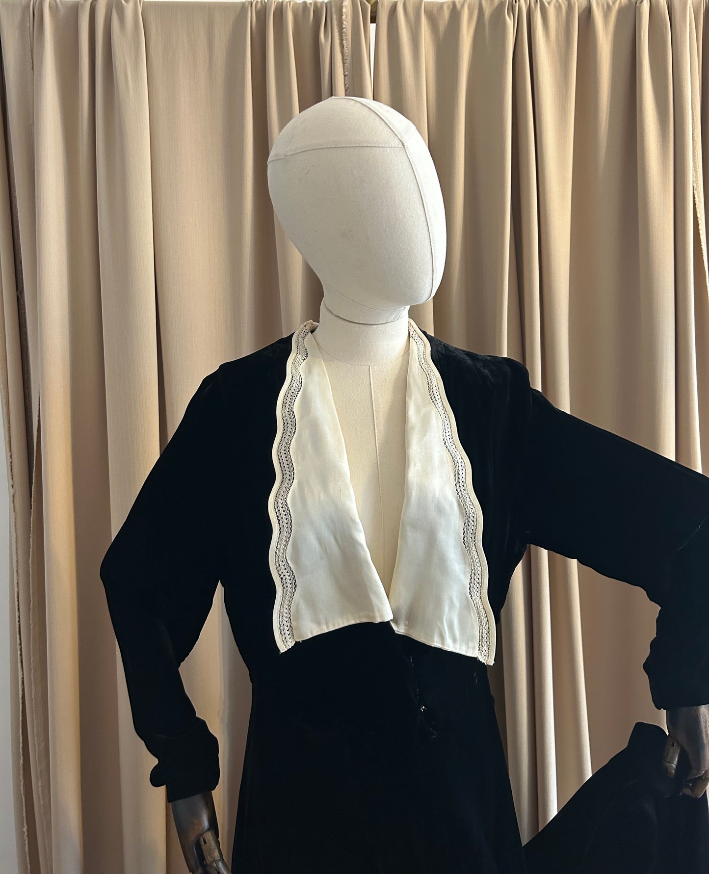 Antique Debenham & Freebody Velvet Gown