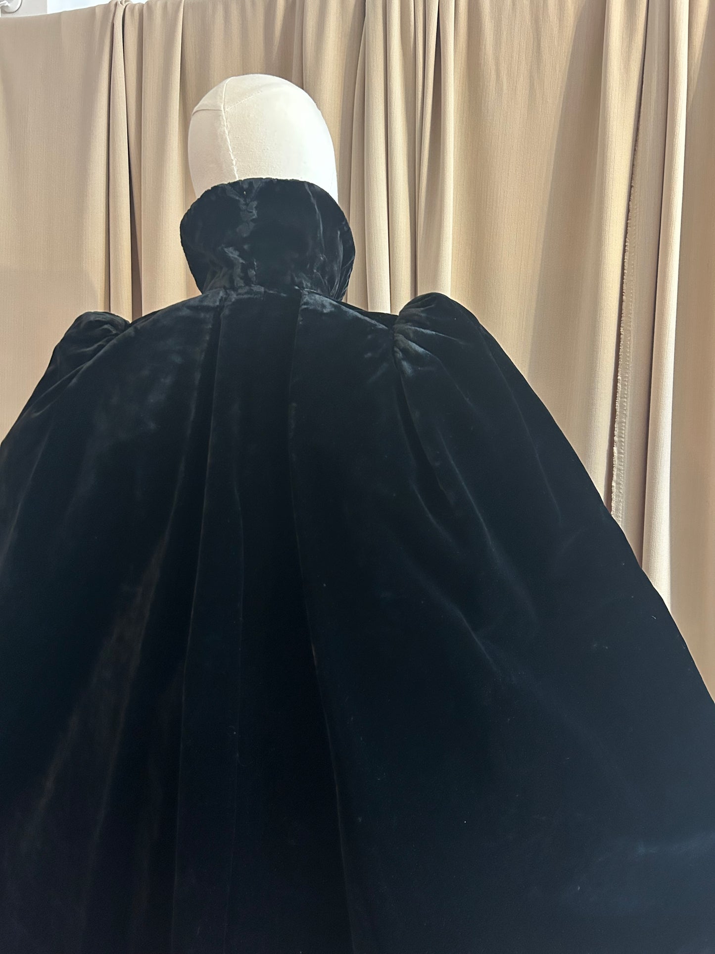 Victorian Silk Velvet Mourning cape