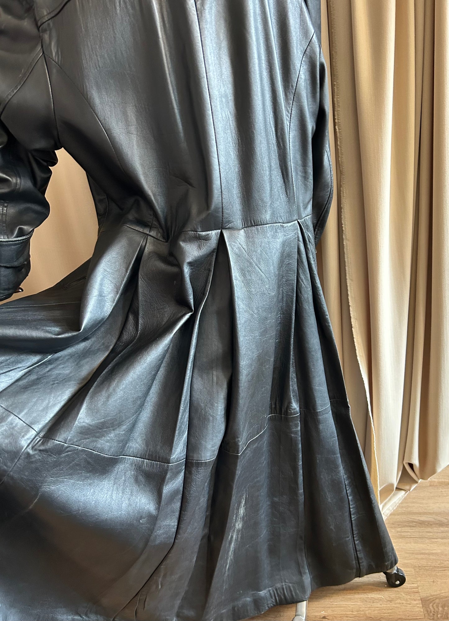 Oversized Leather Trench