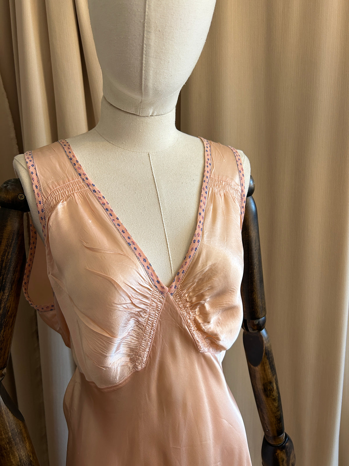 Pink Bias Cut Satin Slip