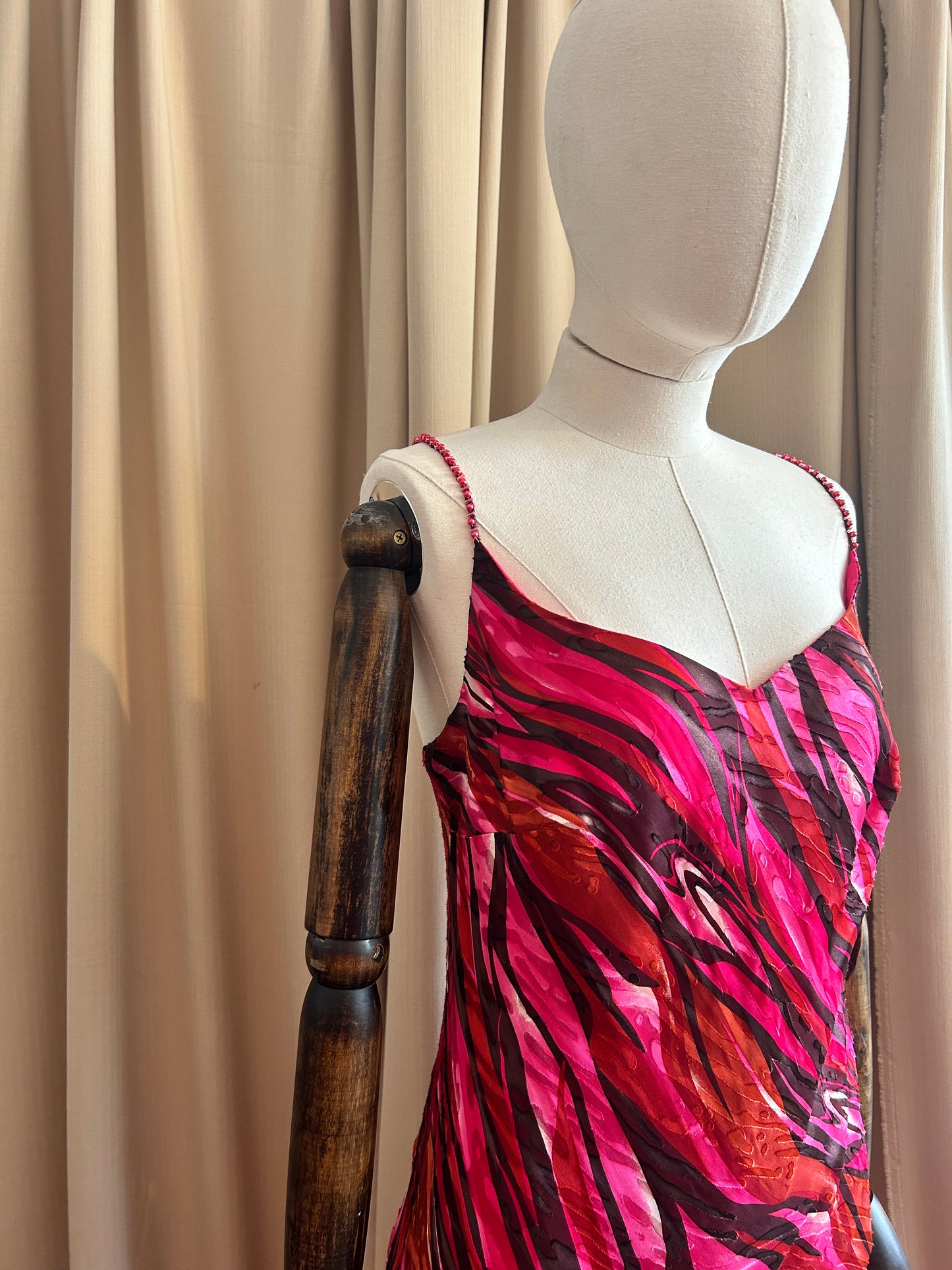 Printed Bias Cut Gown