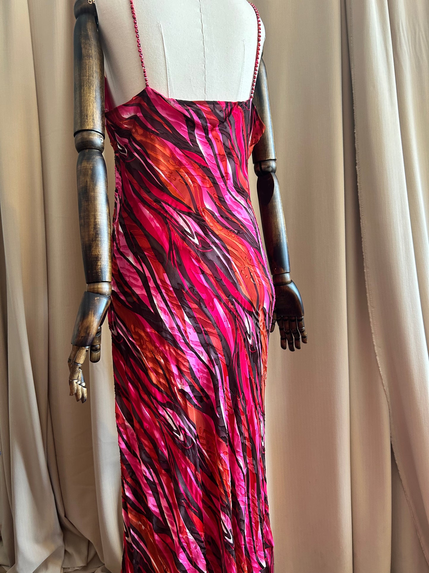 Printed Bias Cut Gown