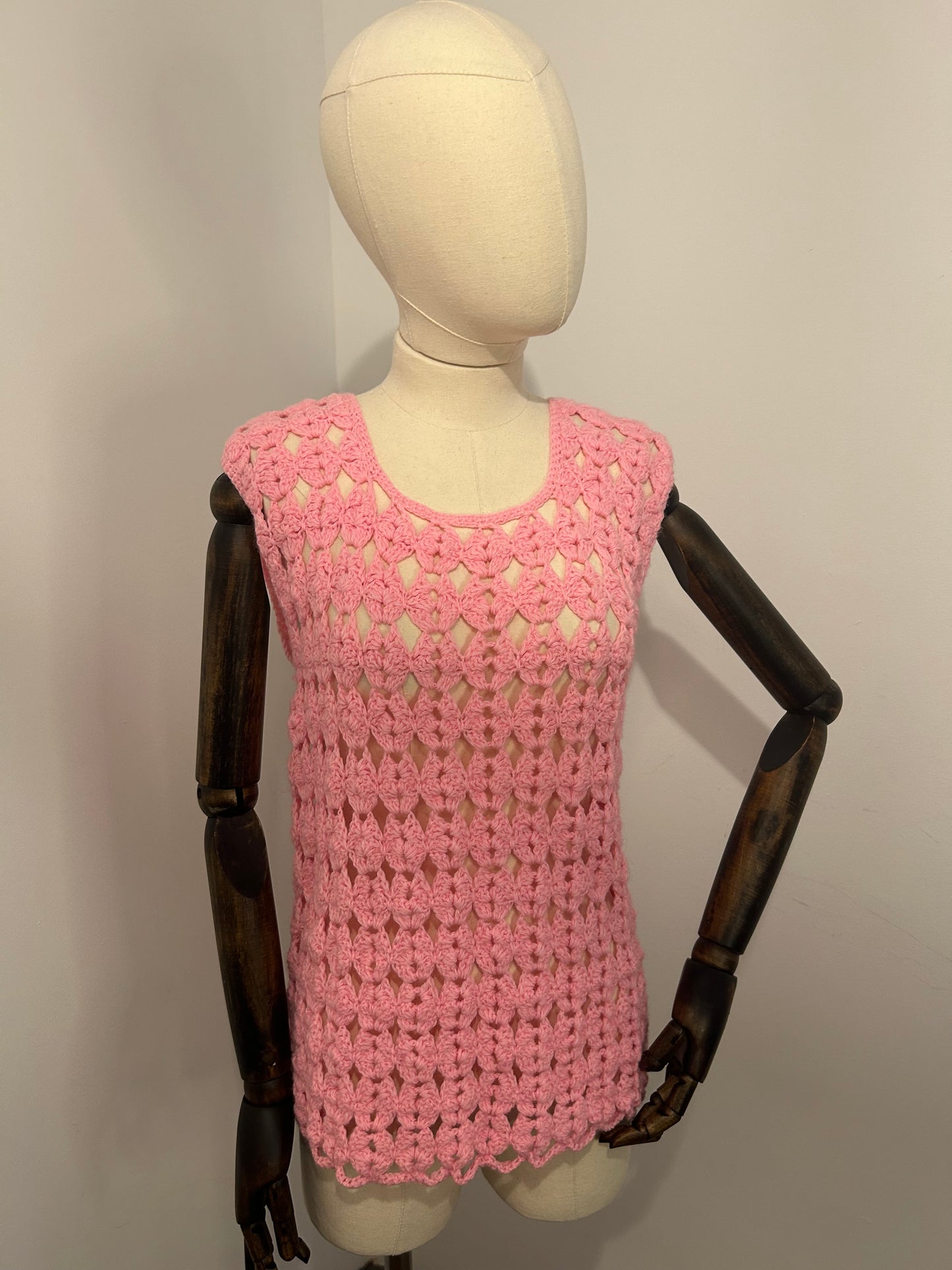 Baby Pink Crochet Tank
