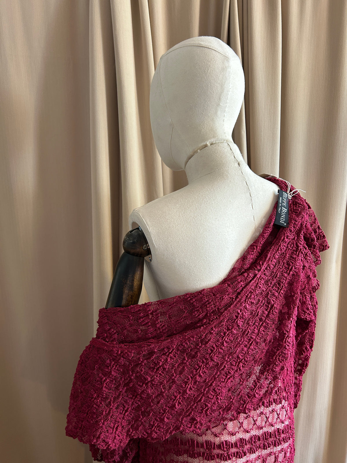Longline Burgundy Lace Cardigan