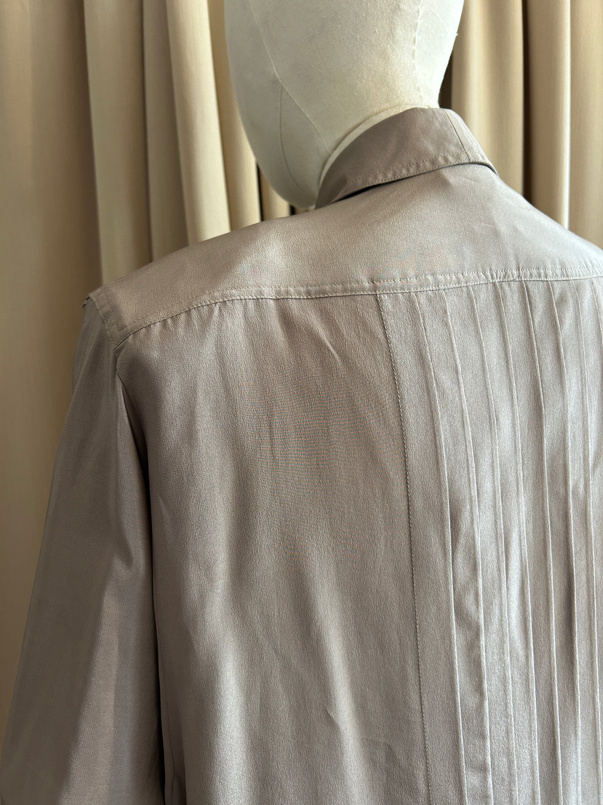 Mushroom Silk Blouse