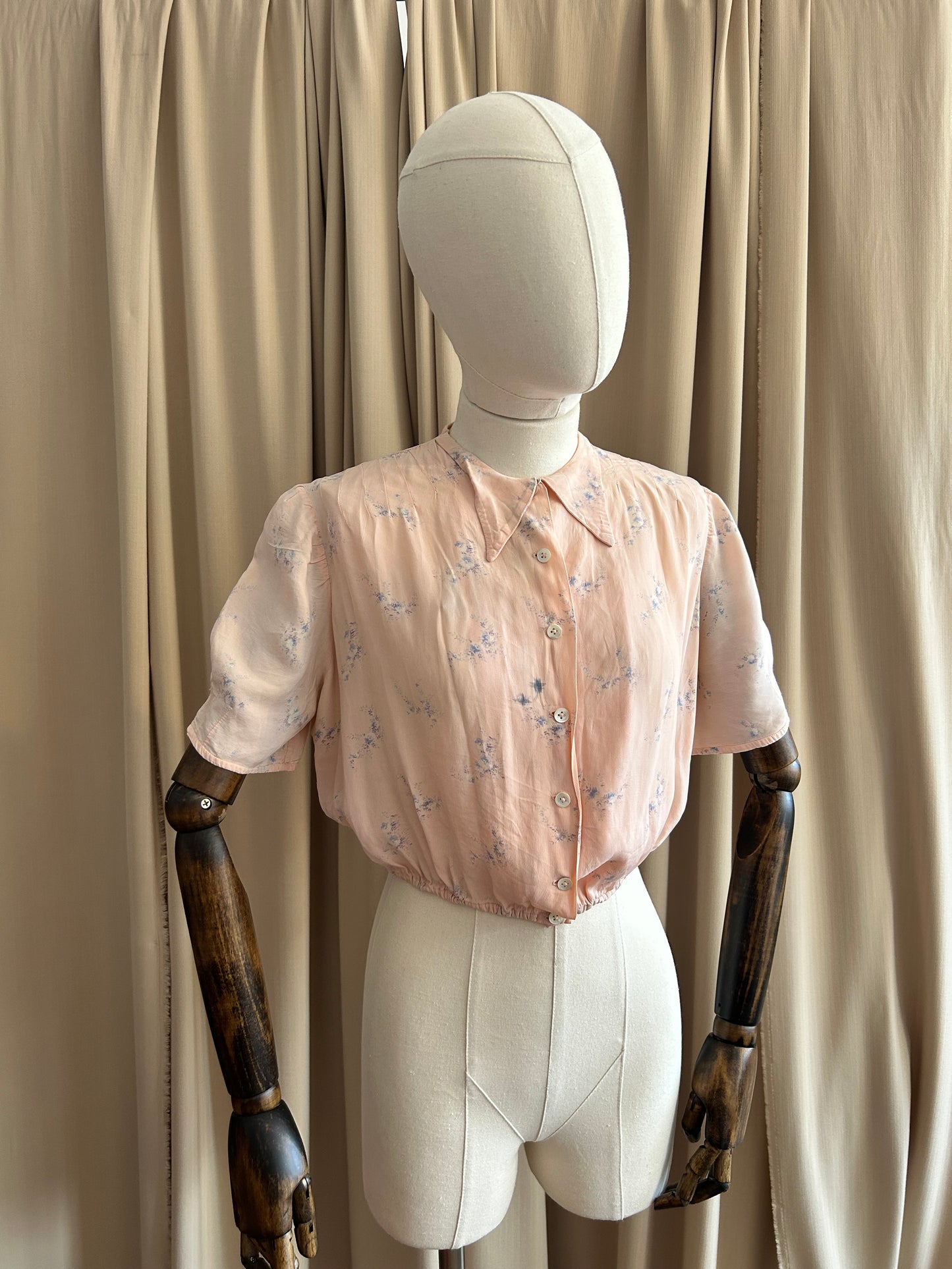 30s Dusty Pink Blouse