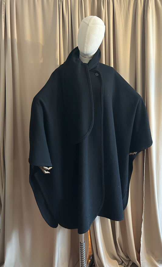 Black Wool Cape