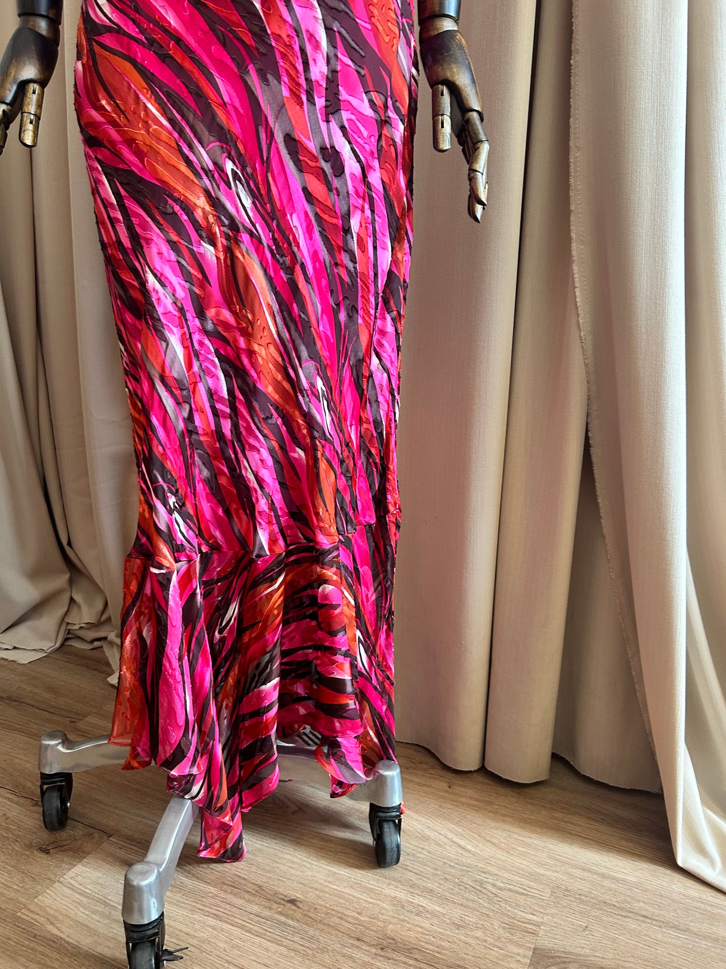 Printed Bias Cut Gown