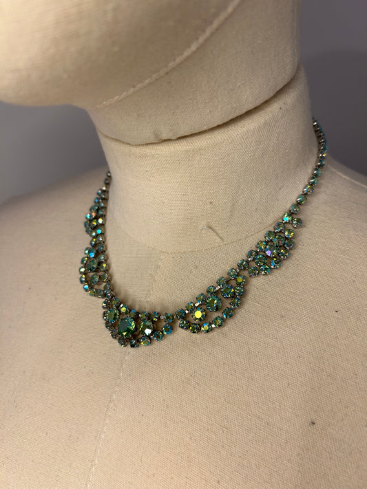 Green Rhinestone Necklace