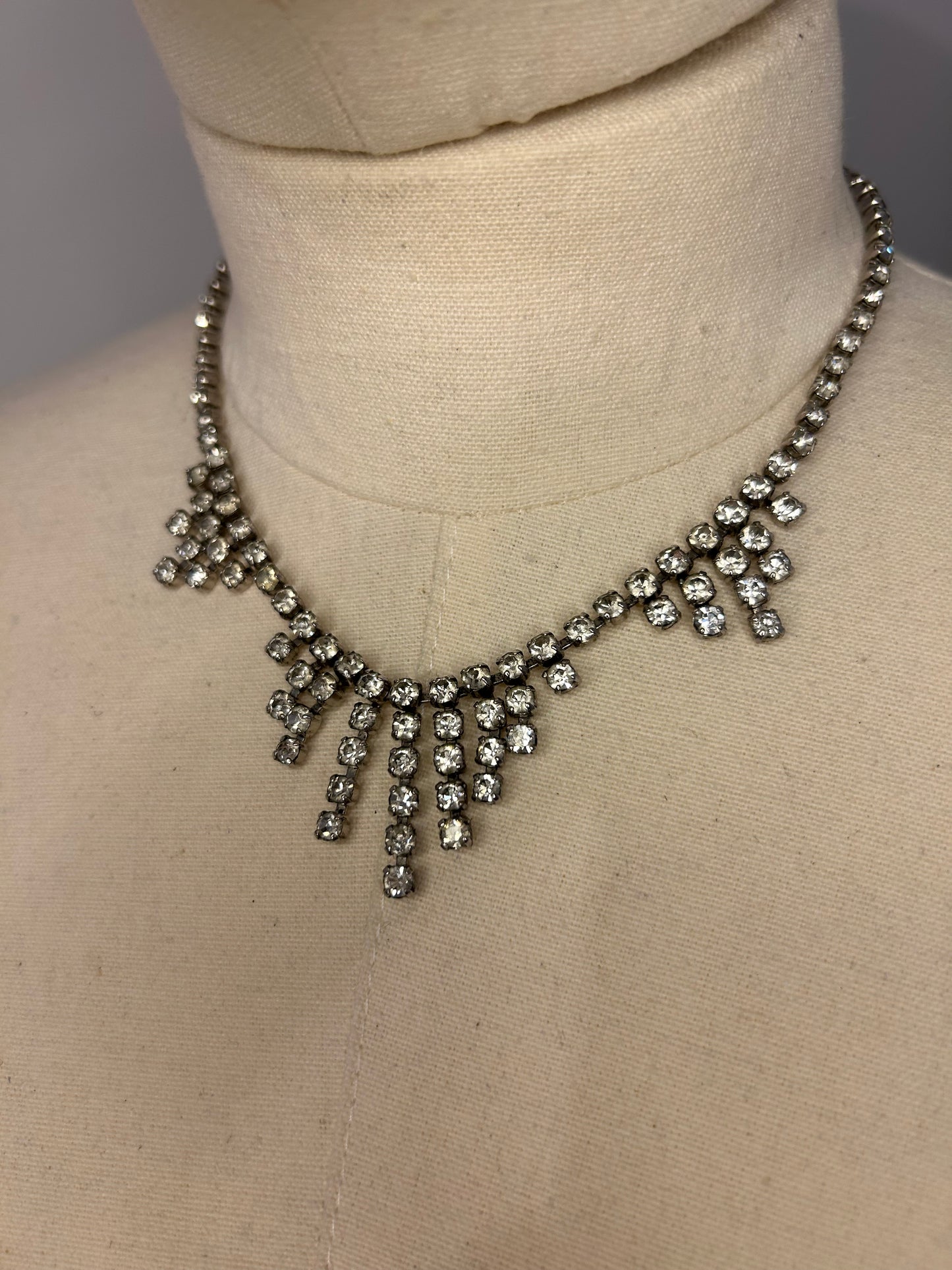 Gold Tone and Rhinestone Necklace