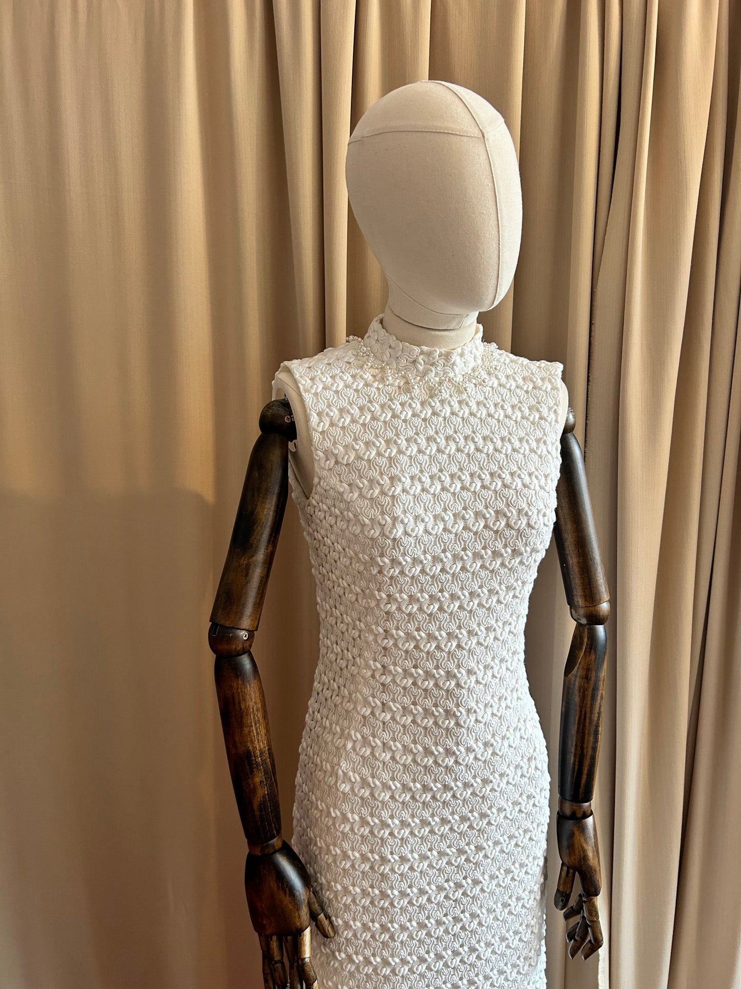 Floor Length Crochet With Pearls