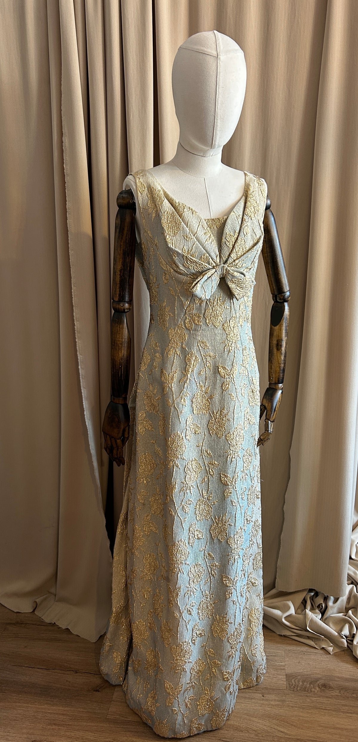 Seafoam Lurex Gown