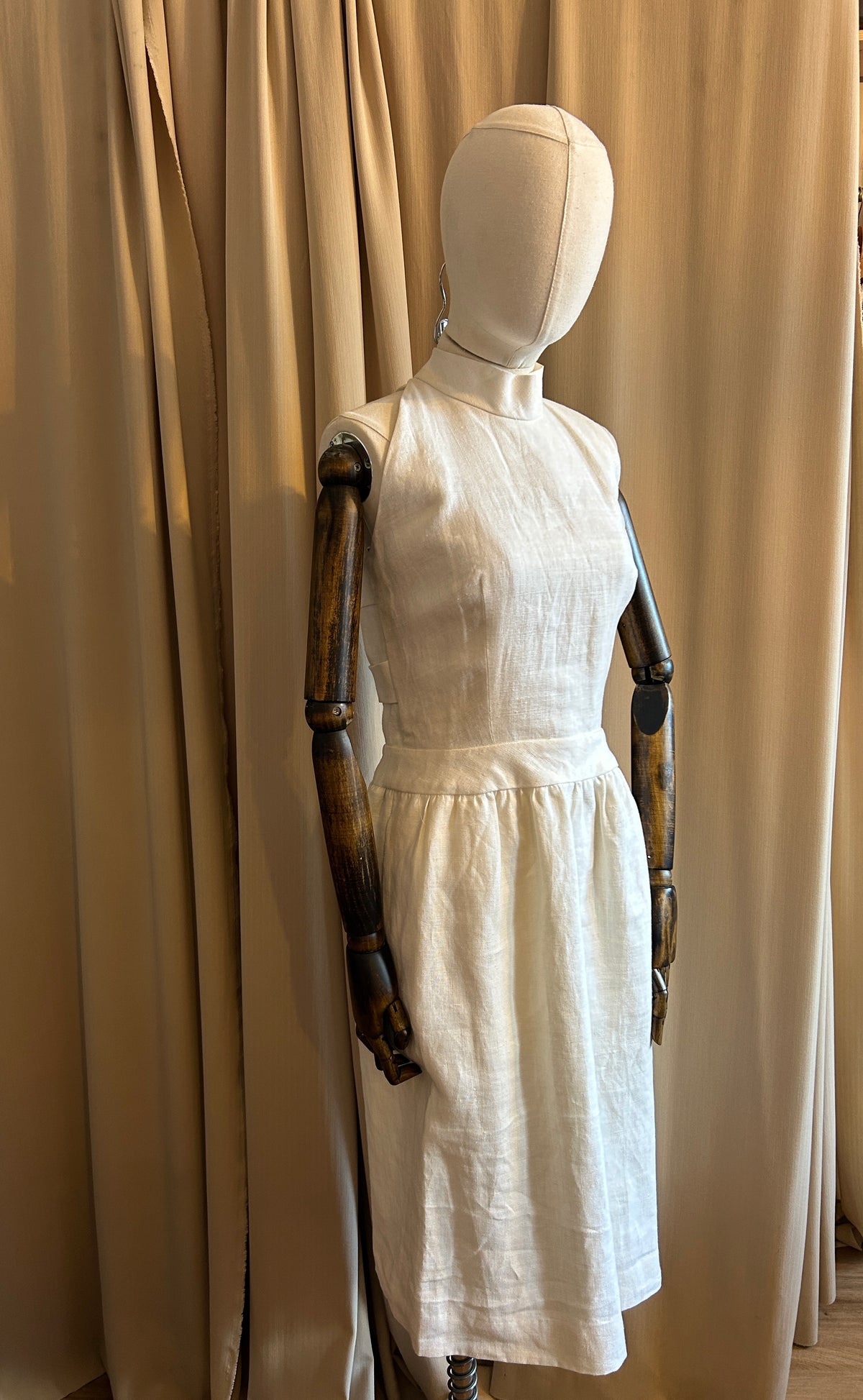 Oscar De La Renta linen Halter neck
