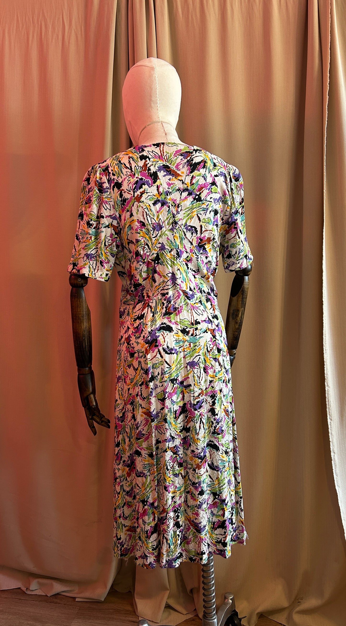 Printed 30s Day Dress