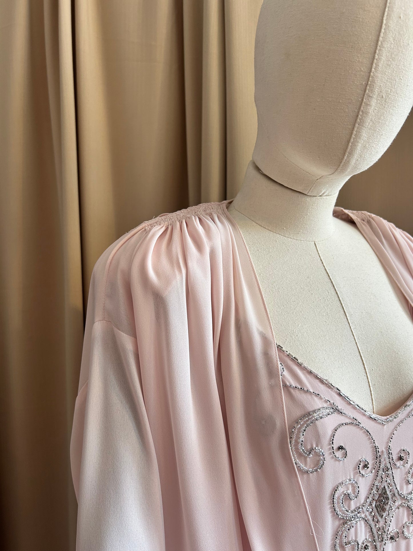 Dusty Pink Beaded Gown