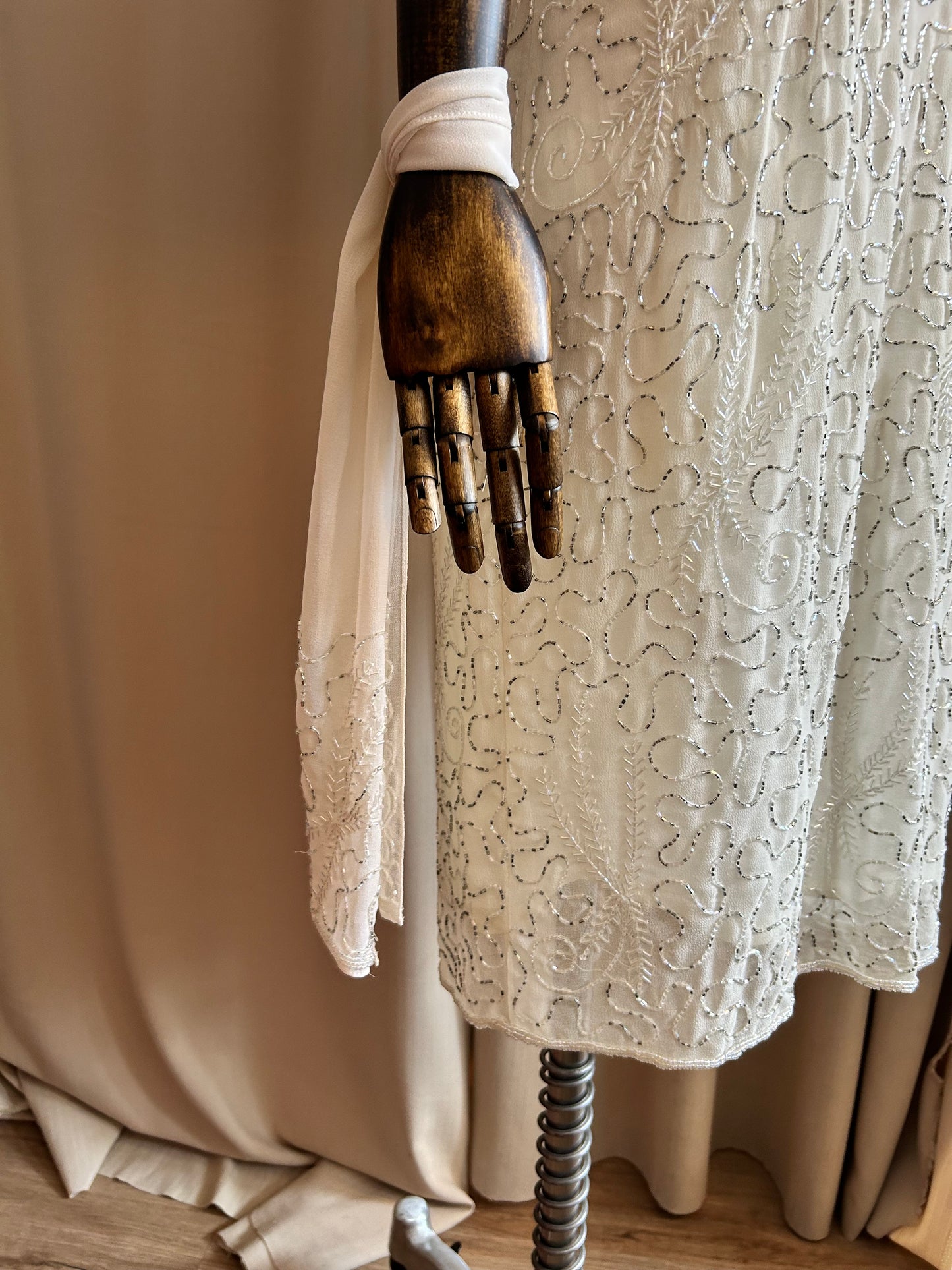Beaded Bridal Shift Dress