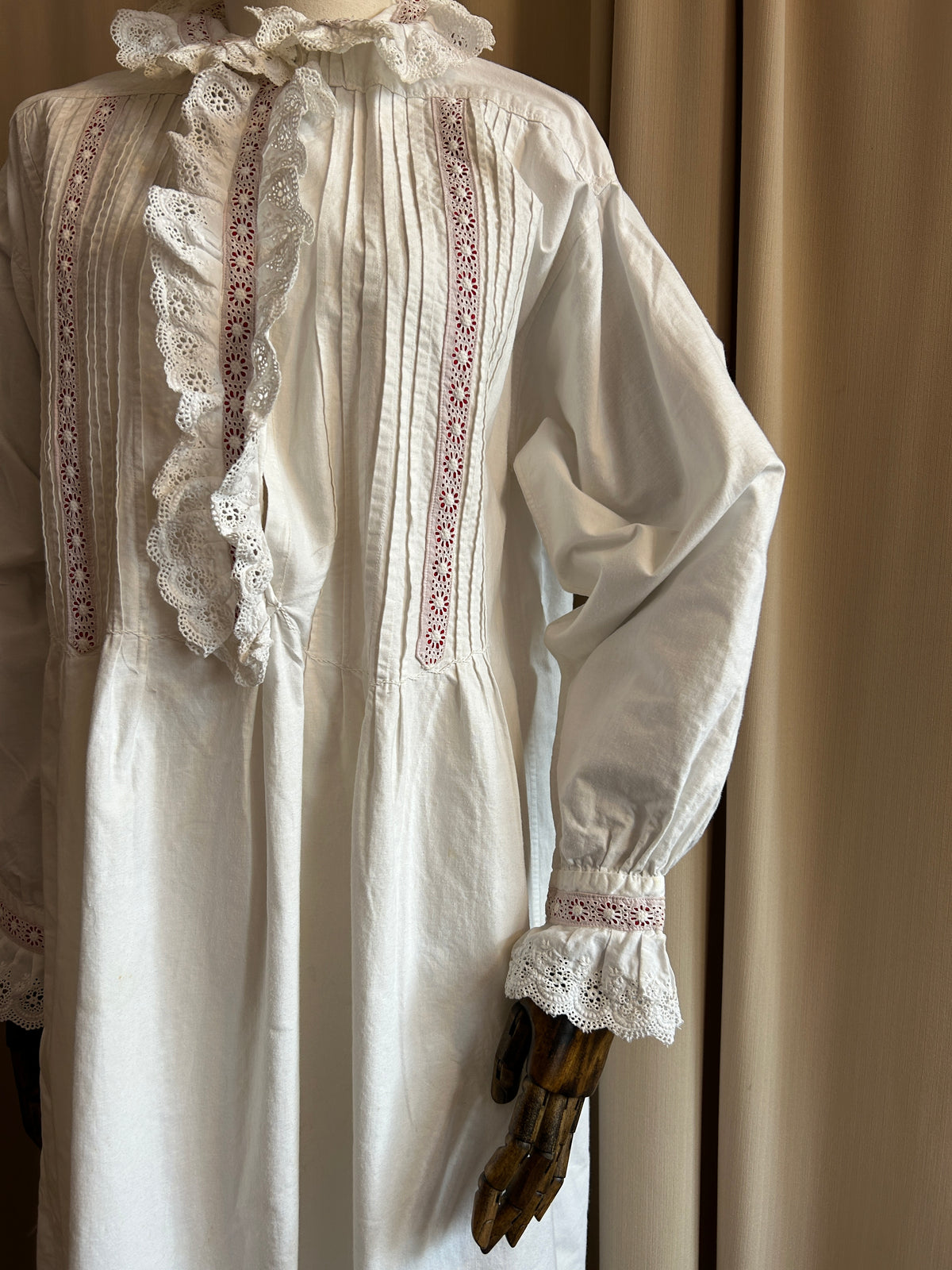 French Nightgown with Red Banding