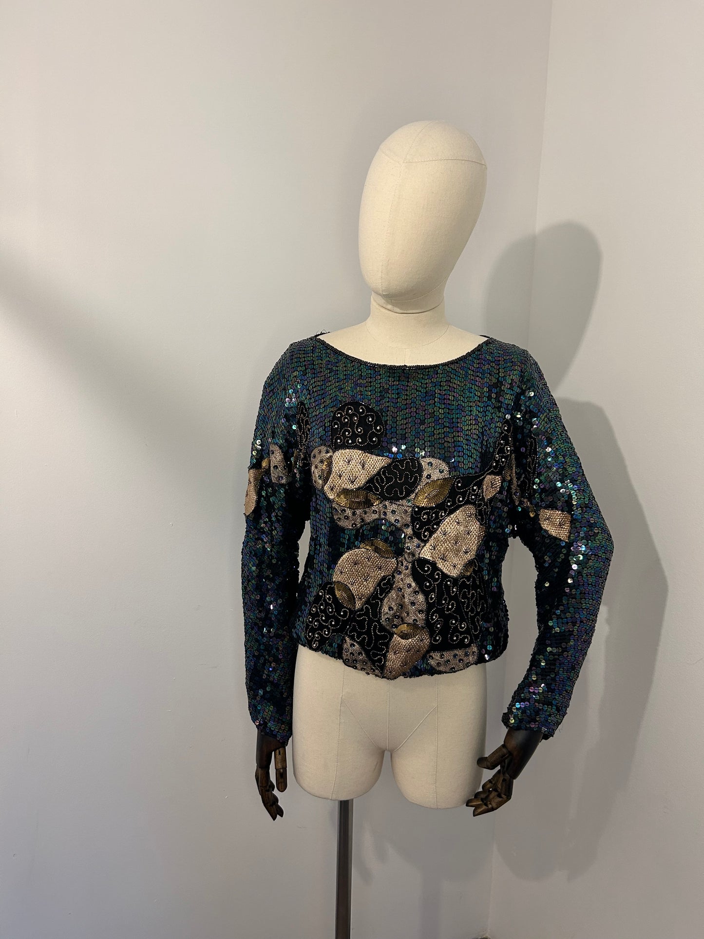 Sequin top with gold