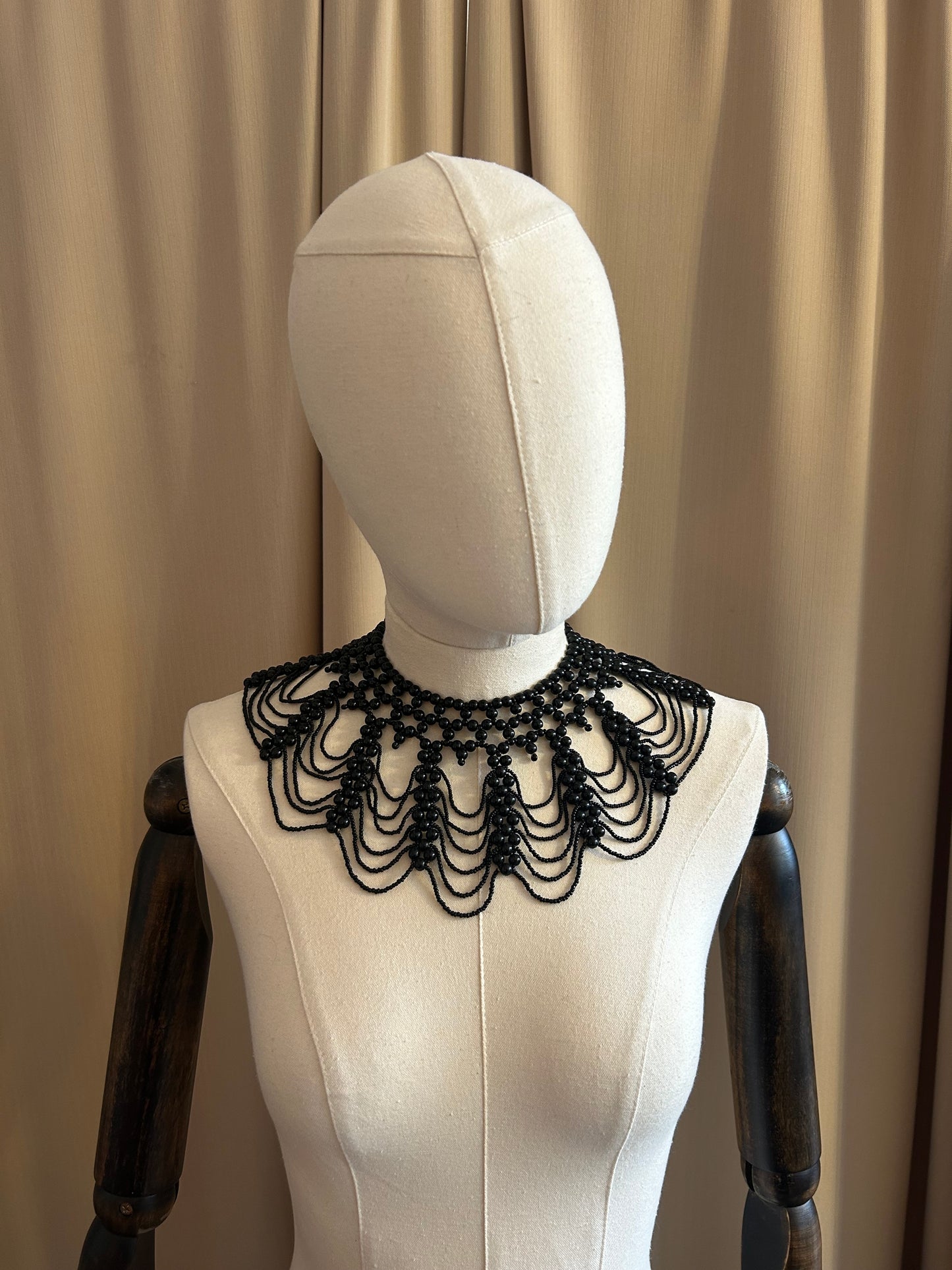 Black Beaded Collar
