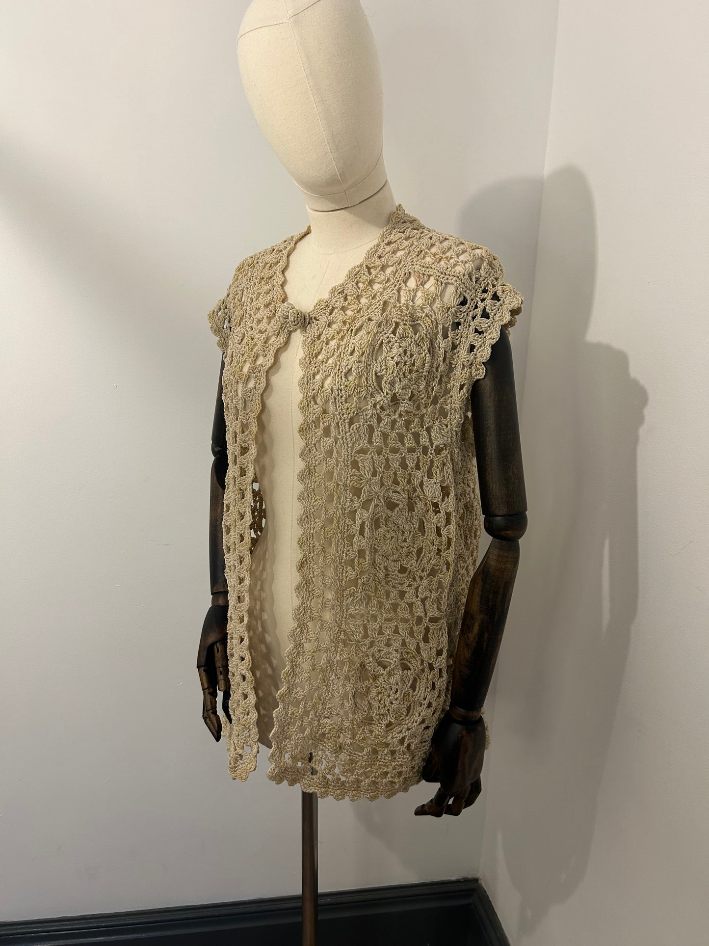 Neutral Crochet Cardigan Tank