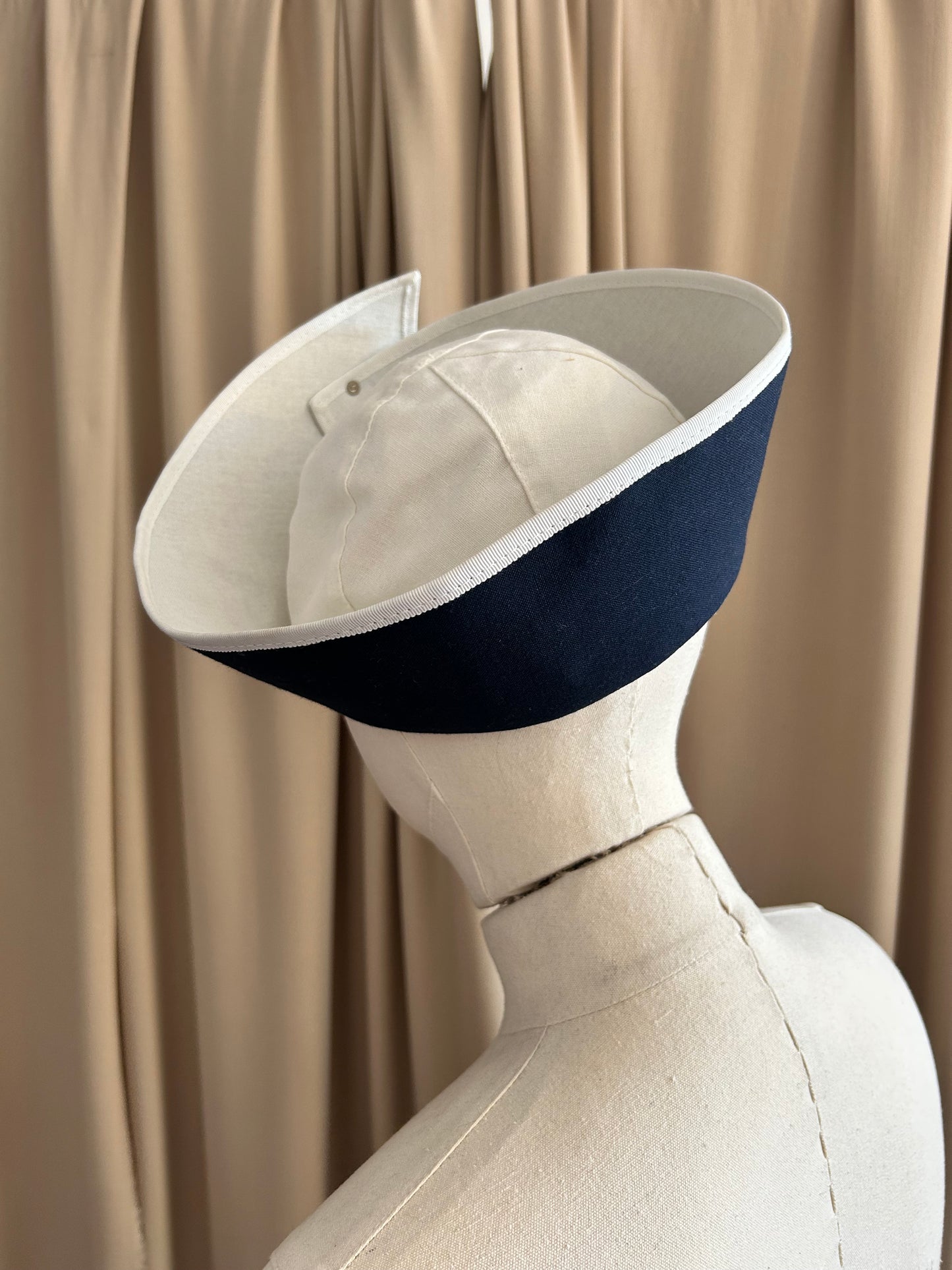 Navy and White Hat