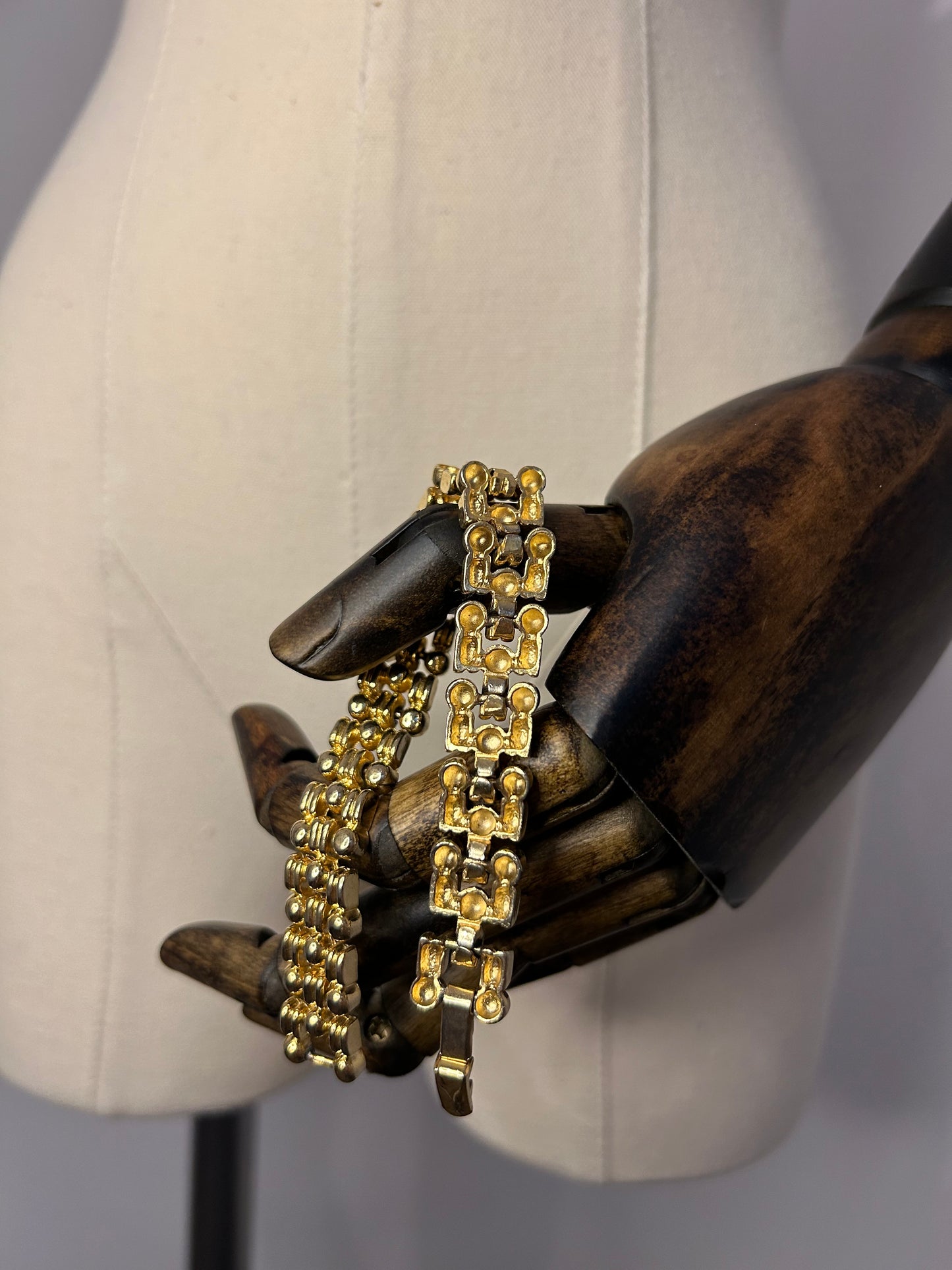 Gold Tone Linked Bracelet