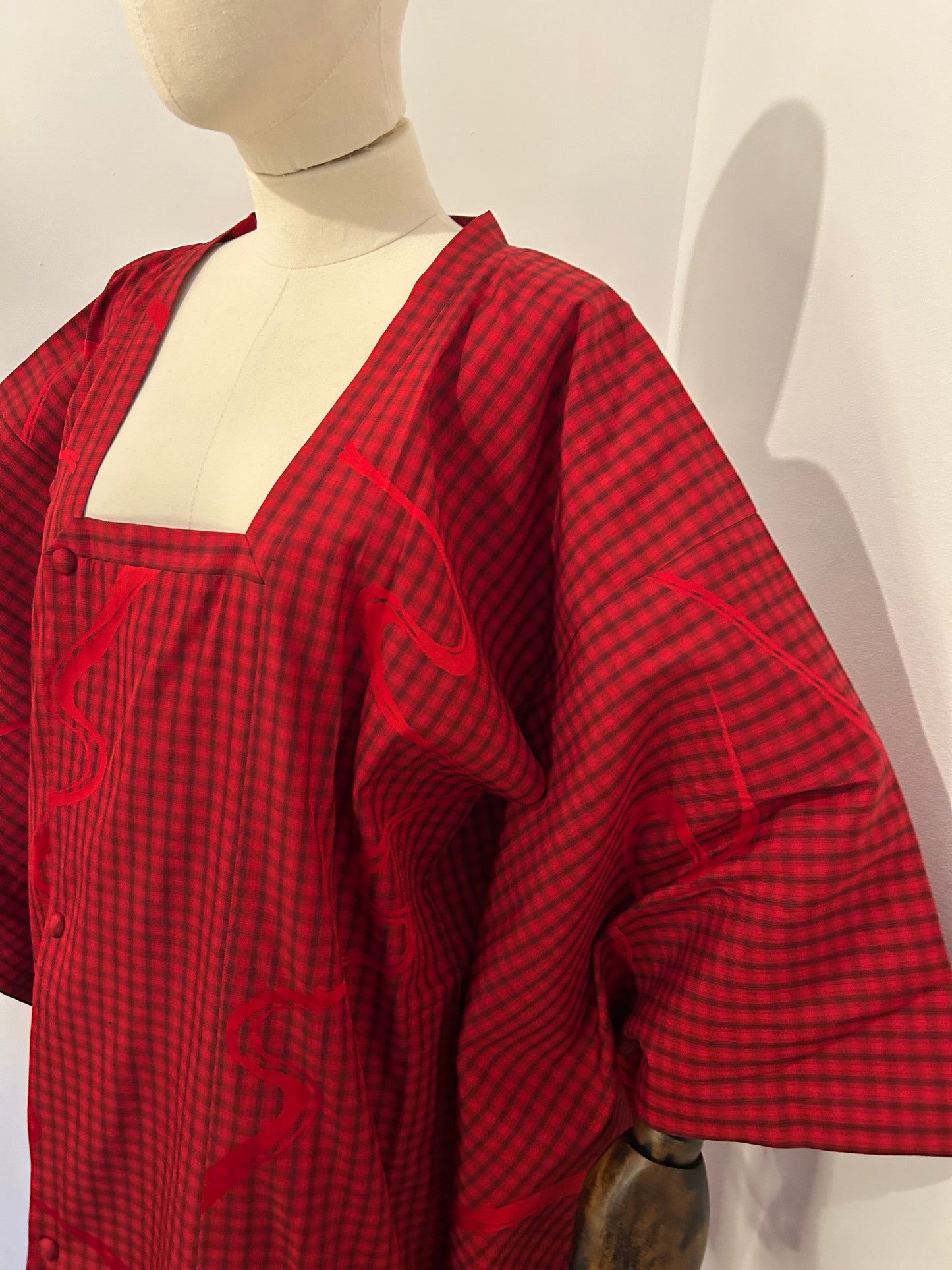 Red Checkered Kimono