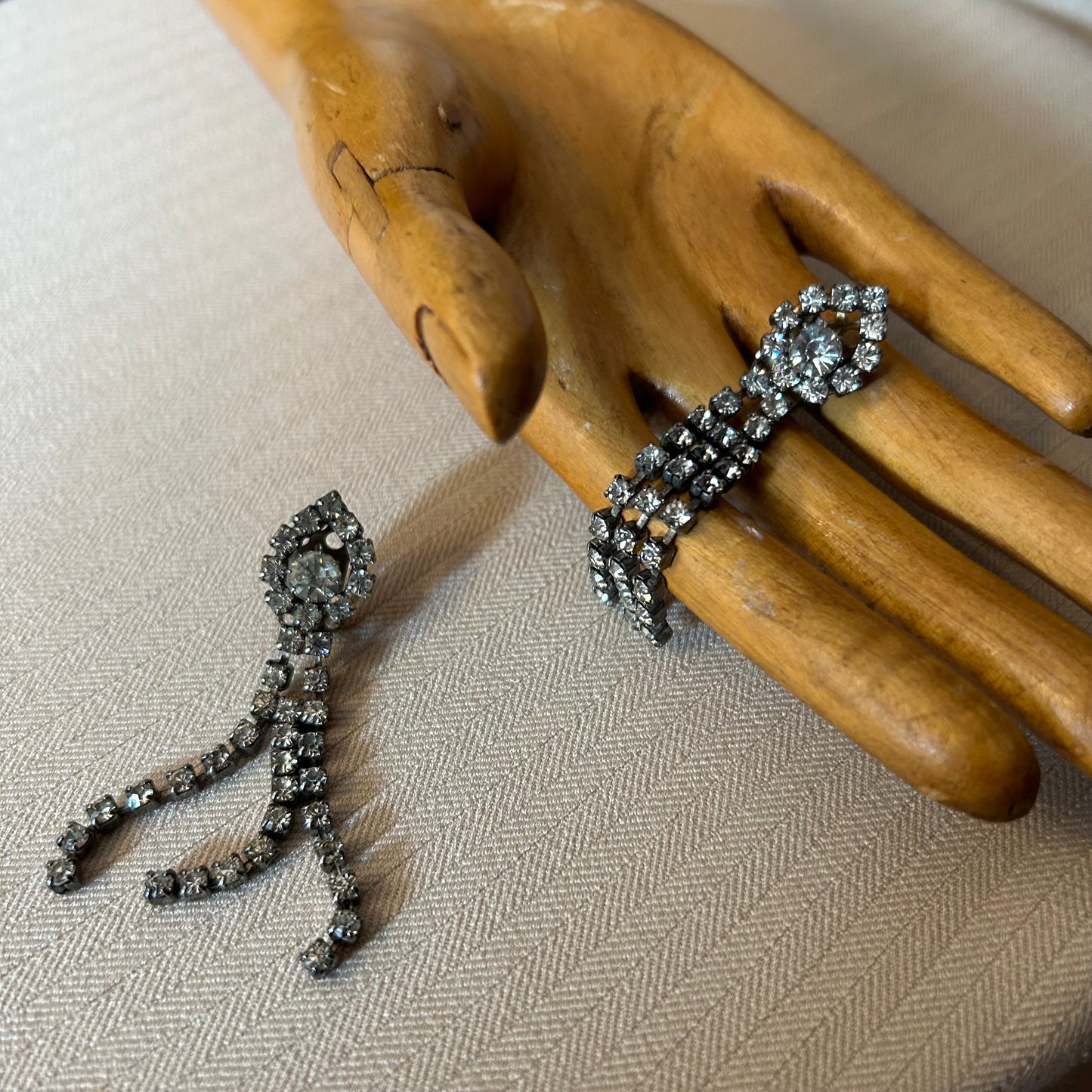 Rhinestone Drop Clip Ons