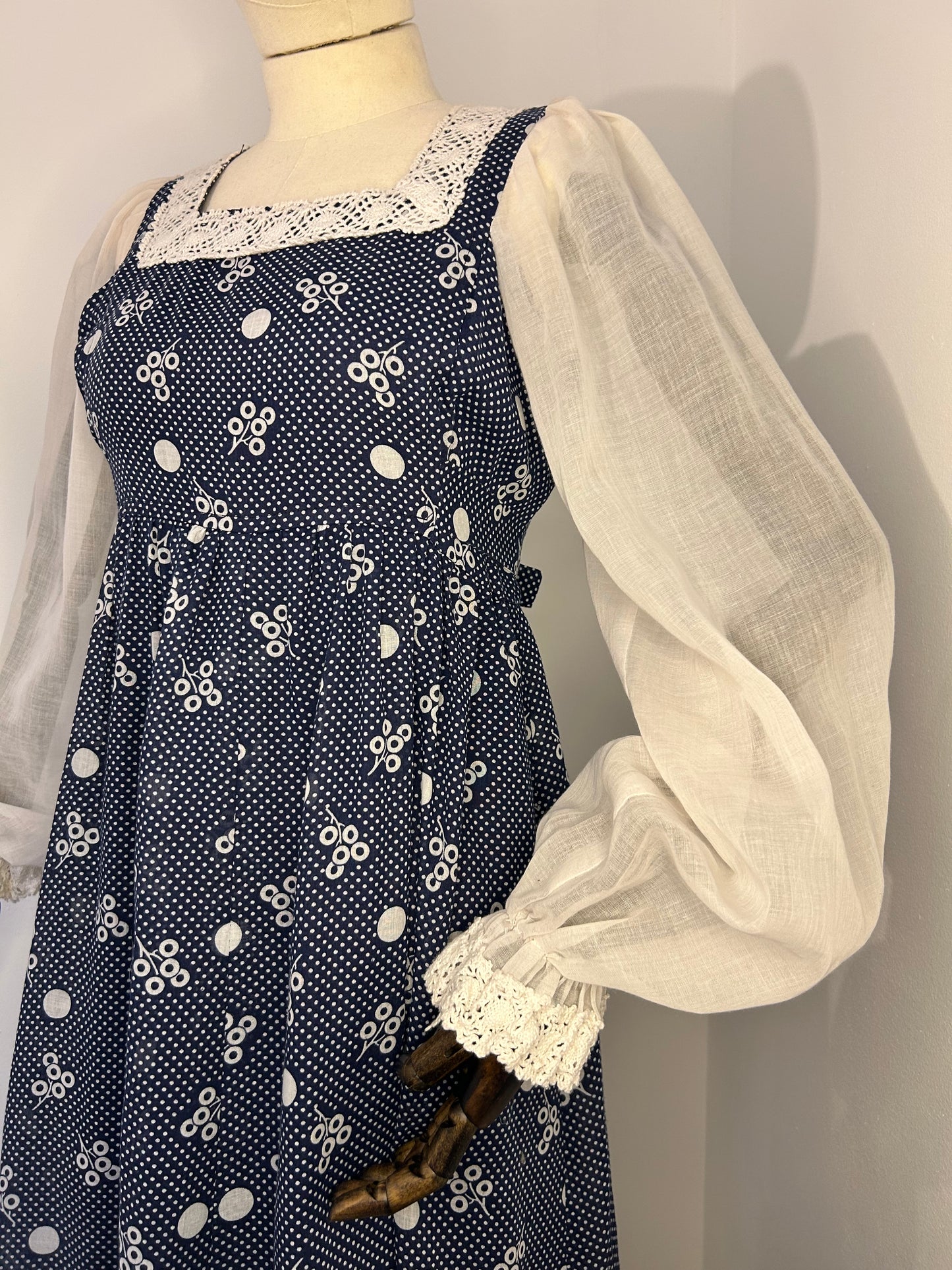 Blue Printed Prairie dress