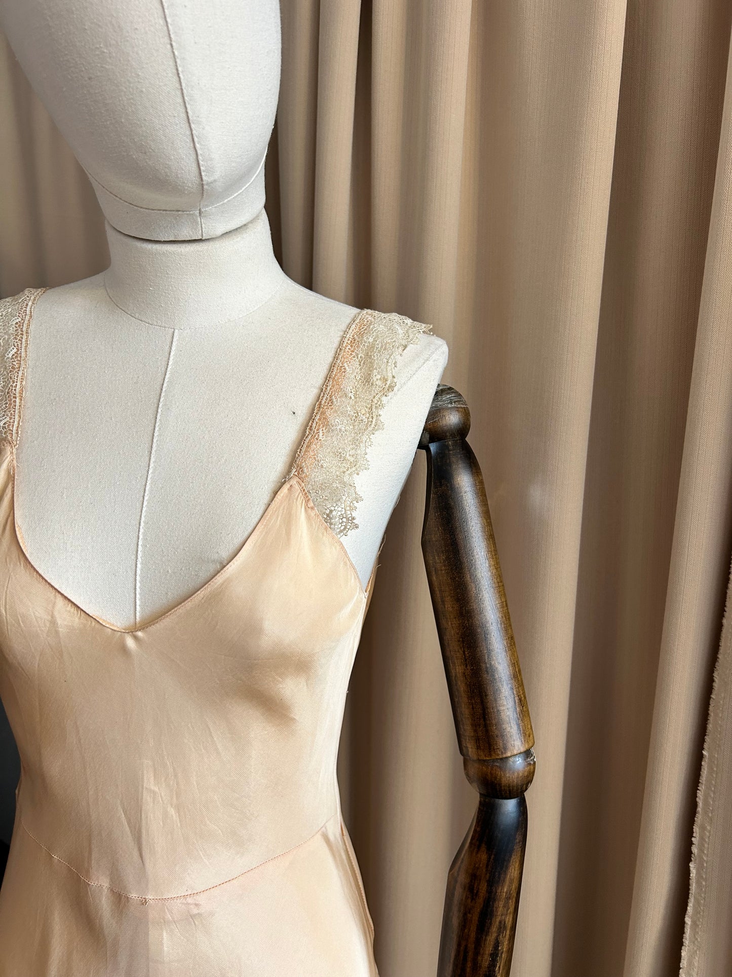 30s Satin Bias Cut Slip